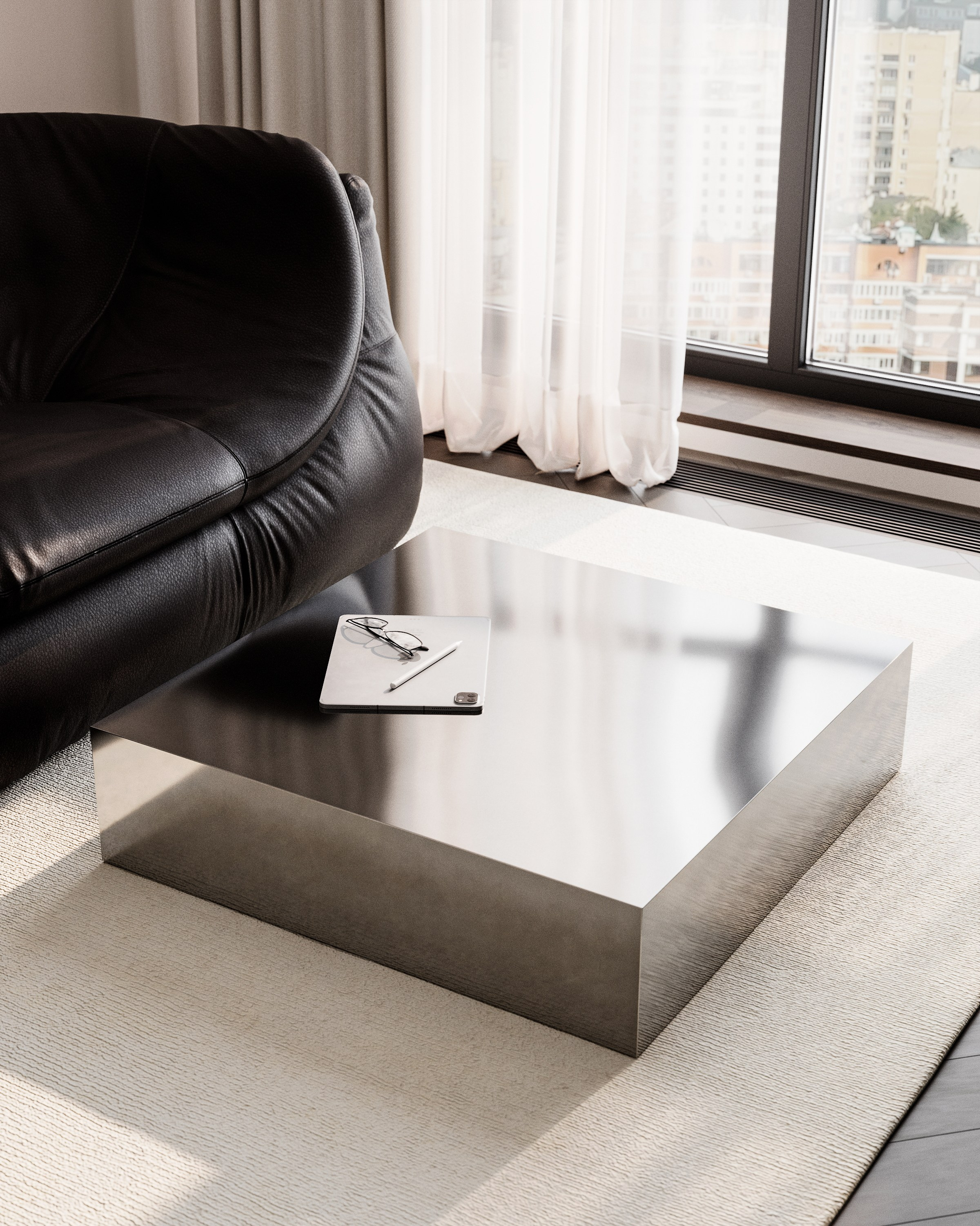 Metal & Leather. 3D визуализация интерьеров — Ирина