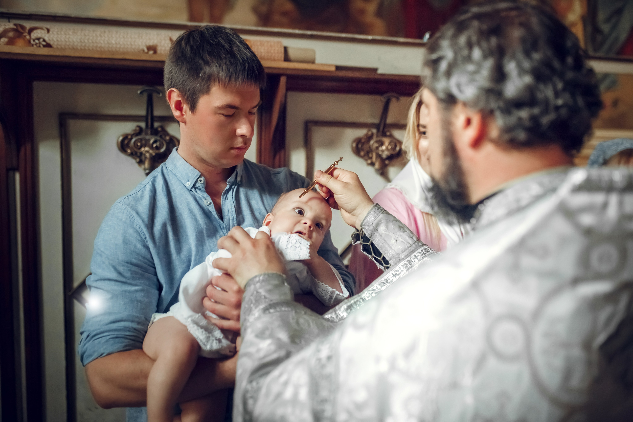 Крещение Бориса. Фотограф на Крещение, семейный фотограф в Москве