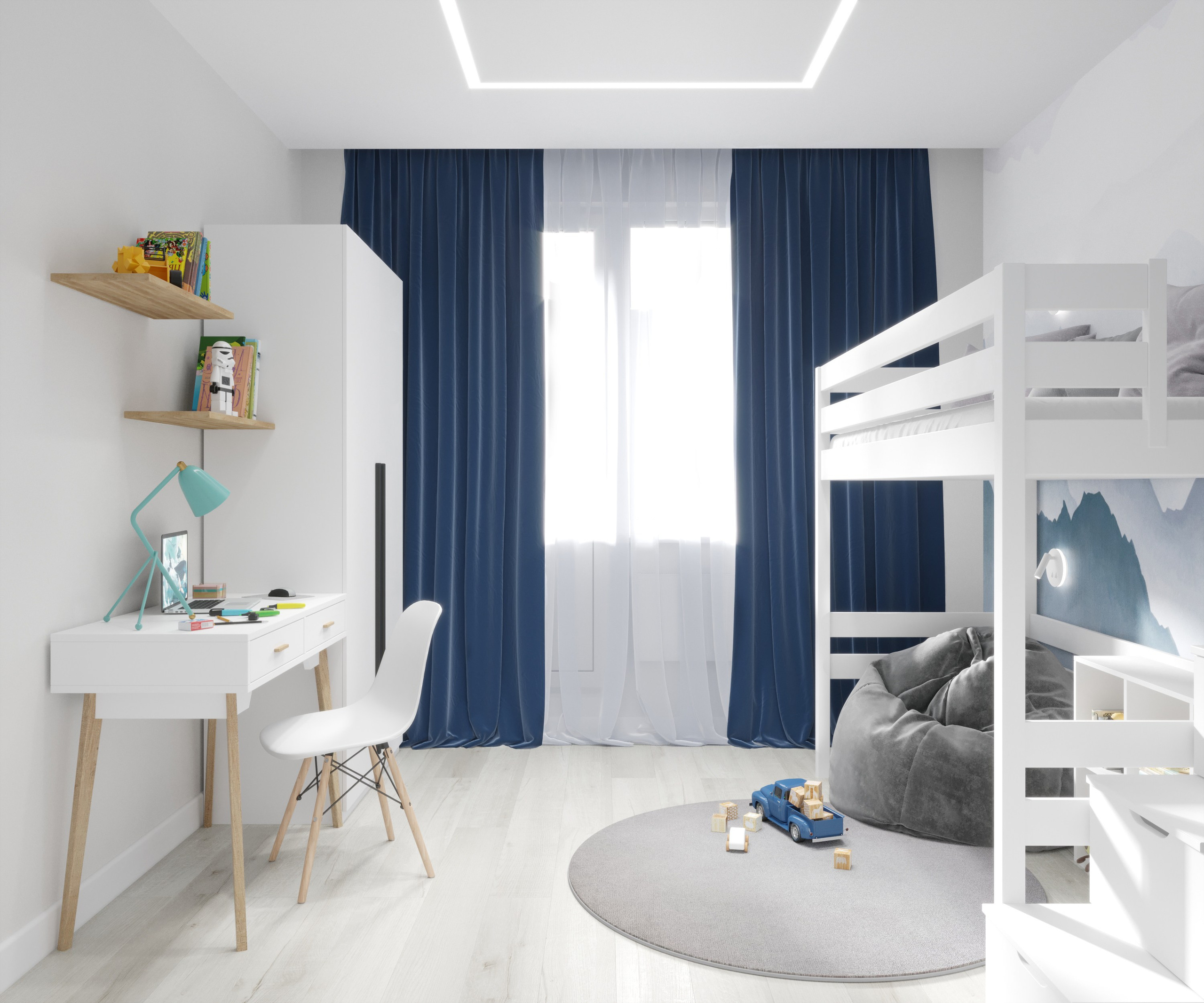 Дизайн - проект для семьи с яркими акцентами в интерьере. Анастасия Дремина DREMINA INTERIORS