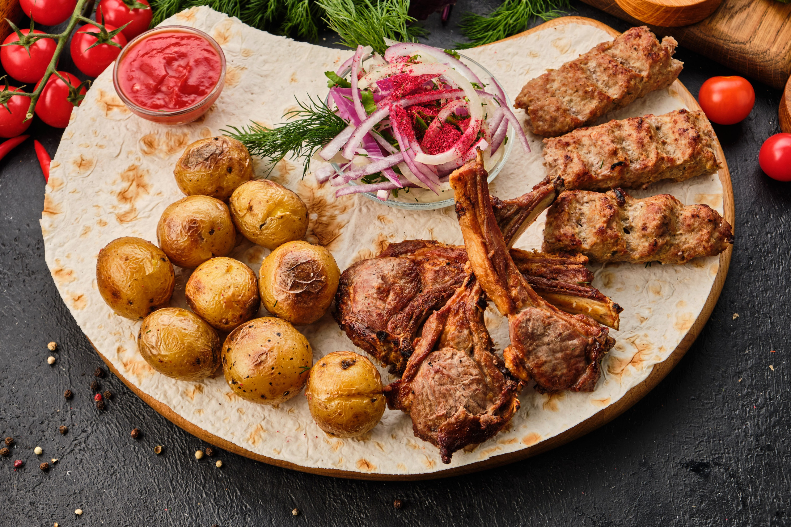 Food Photography of Shashlik for Delivery | Food Photographer Tbilisi. Commercial Photographer Tbilisi | Food & Product Photography | Vitaly Gorbachev