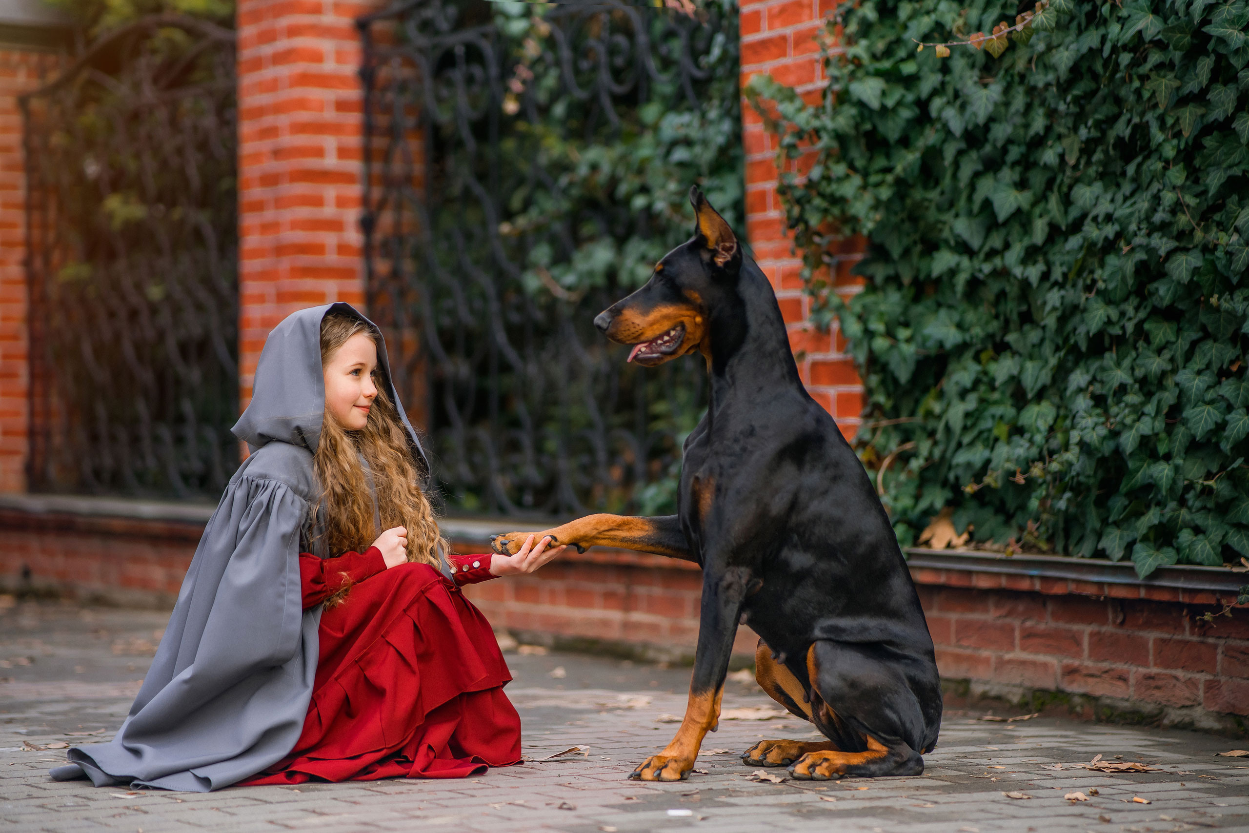 Василиса и доберман. Photographer in Egypt, Hurghada, Luxor, Safaga