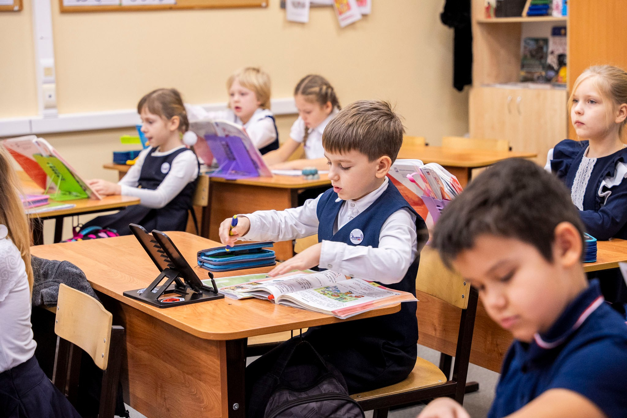 Открытый урок в 1 классе. Фотограф Юлия Попова