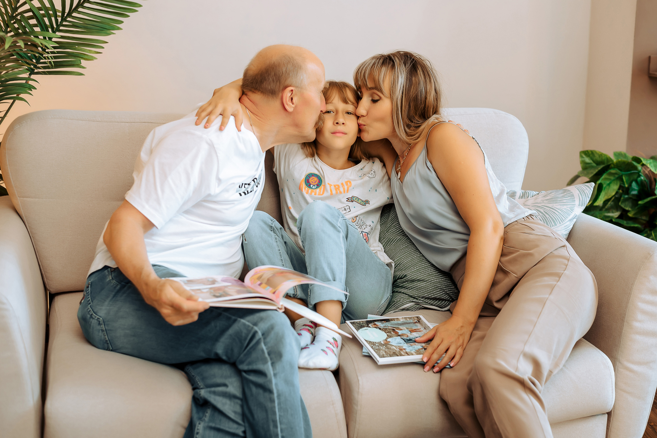 Наталья с папой и дочкой Машей. Фотограф в Екатеринбурге Юлия Бондарева
