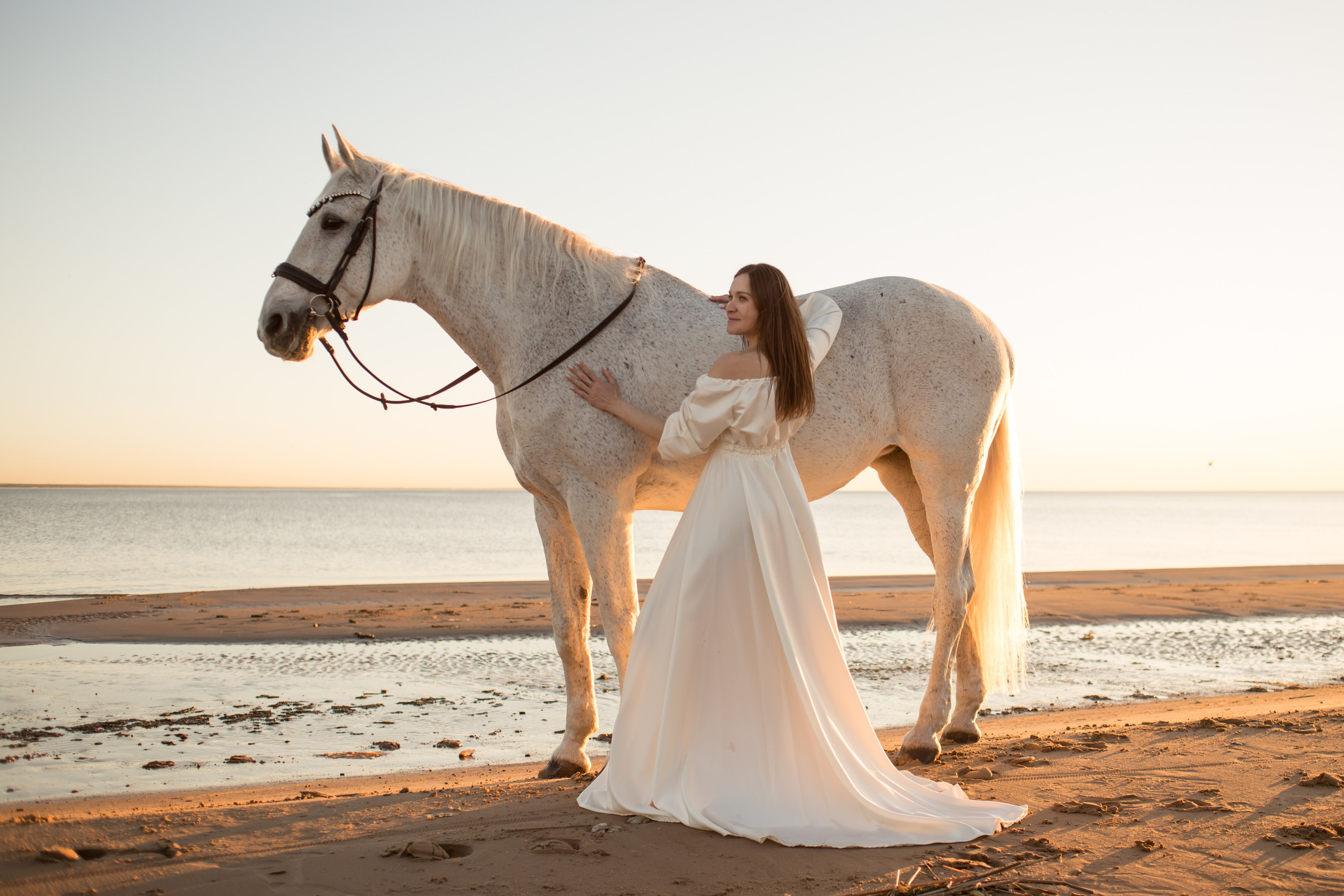 Фотосессия с лошадью на Финском заливе