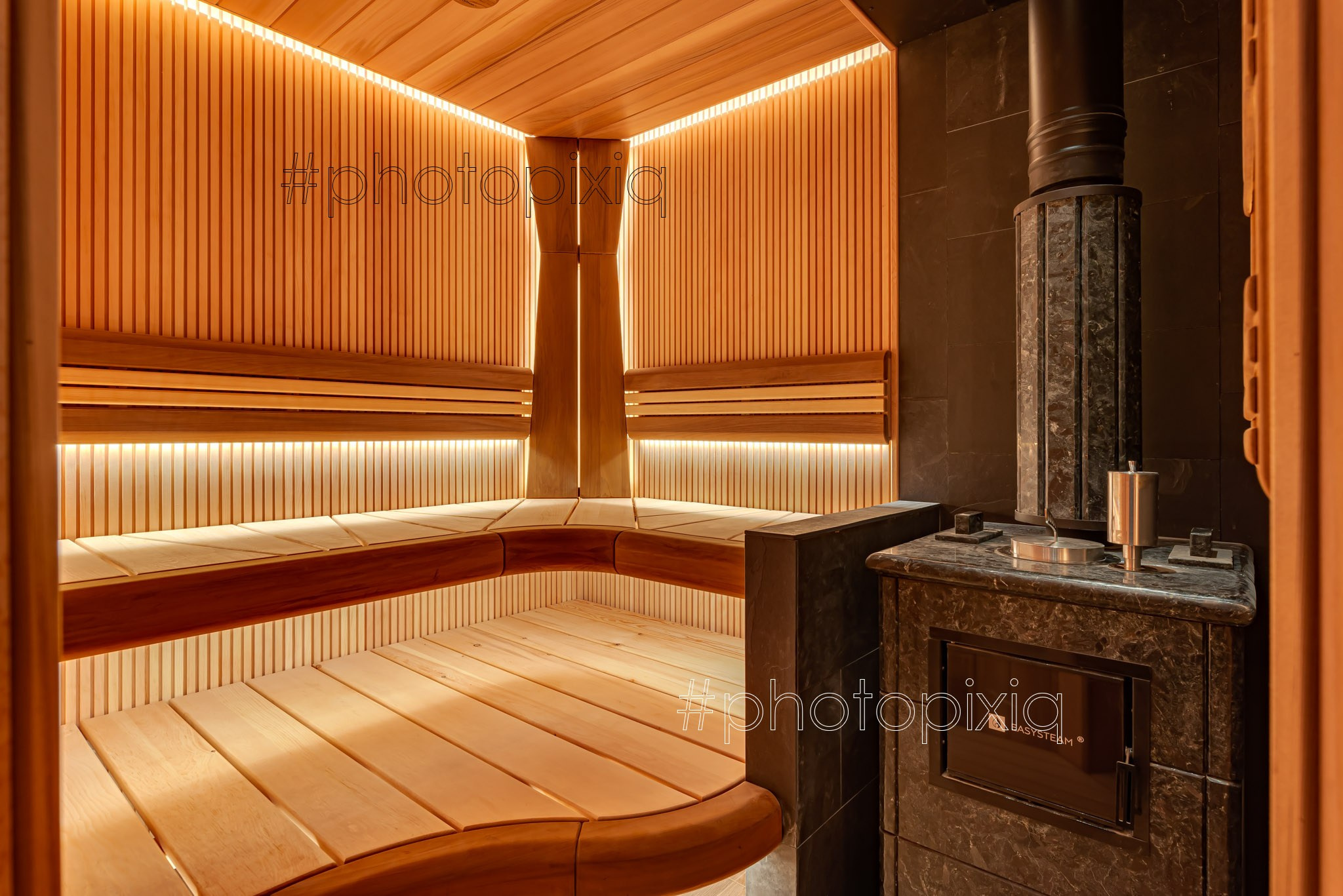 Фотосъёмка бани печью Easysteam для портфолио. Интерьерная съёмка и виртуальные туры — Интерьерный фотограф Кузнецов Сергей (photopixiq)