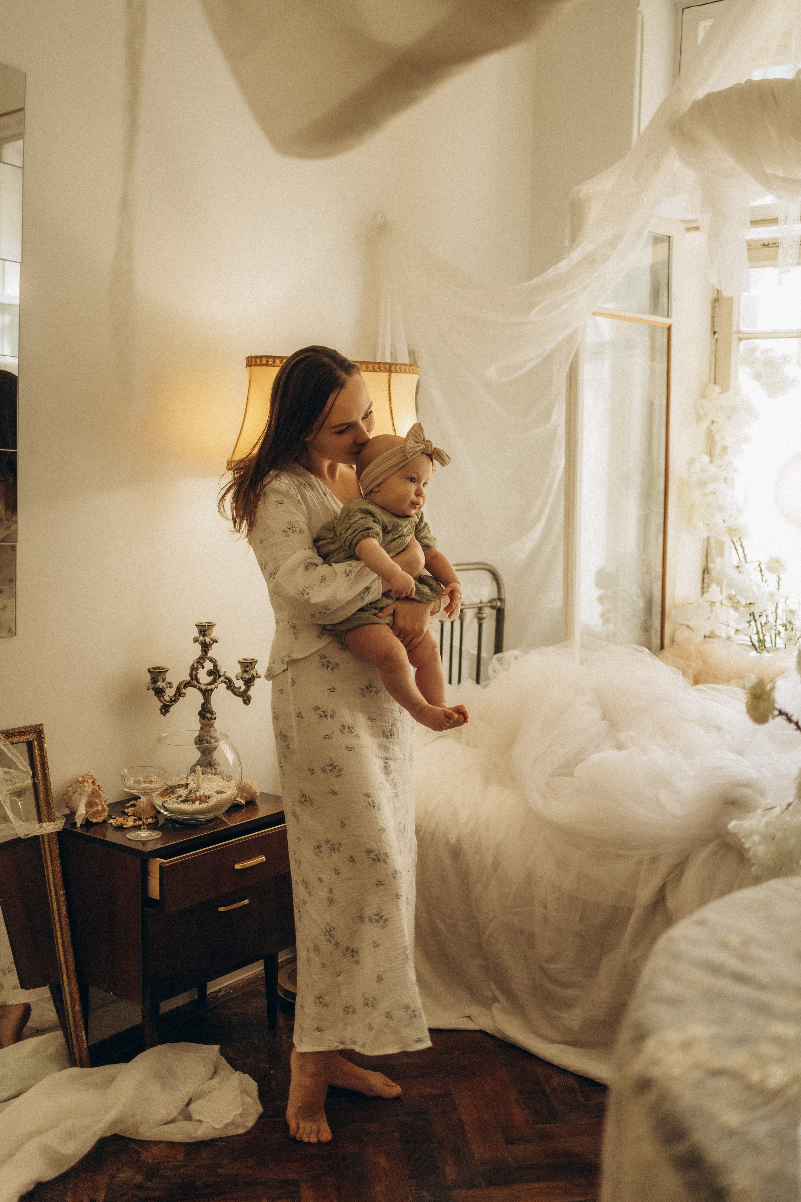 Аня и малышка Настя. Семейный, домашний, ньюборн фотограф Москва Цветкова Елизавета