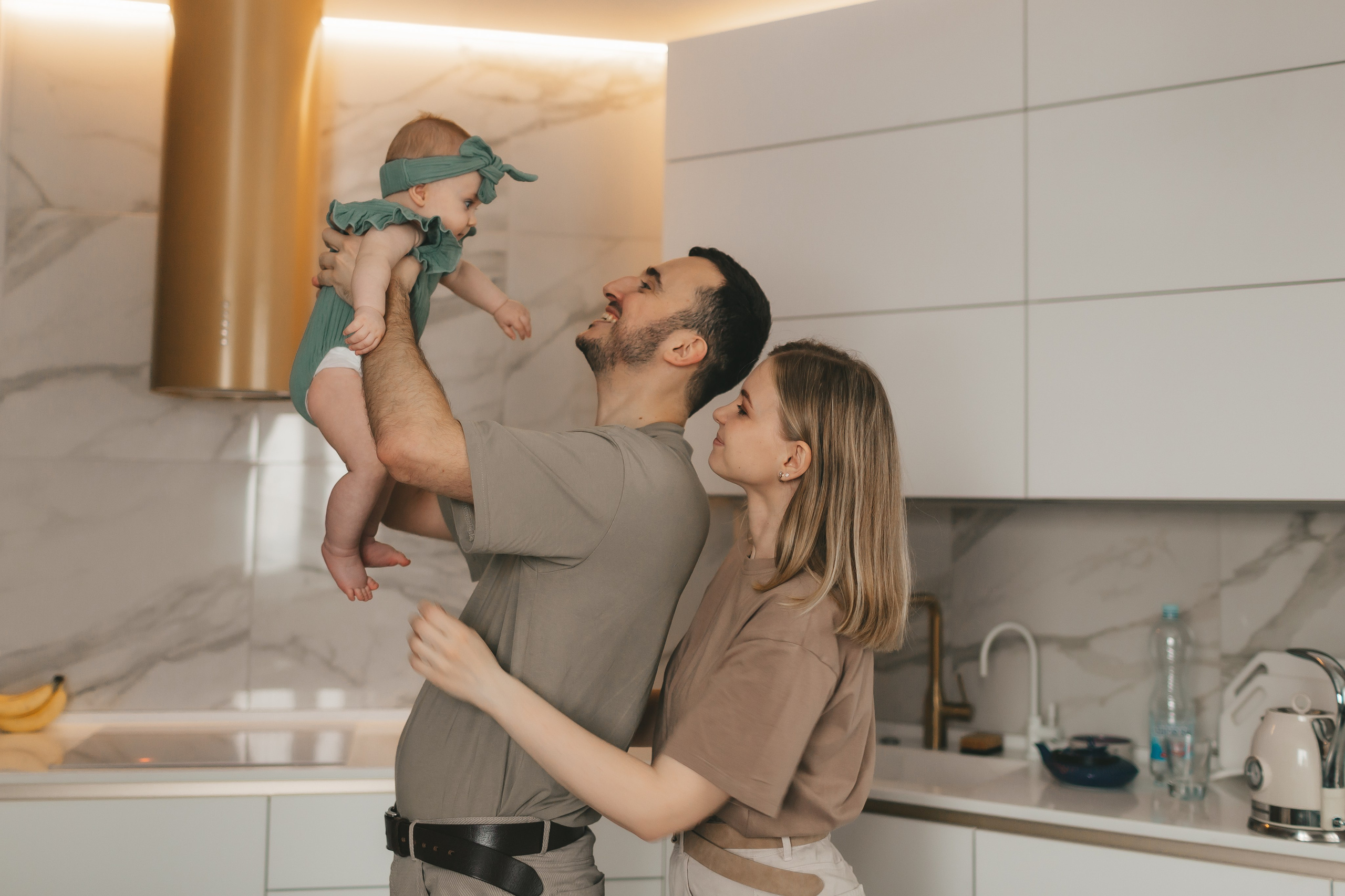 Женя, Юля и Вероника (домашняя фотосессия). Семейный и детский фотограф и видеограф в Москве, Дрокина Наталья