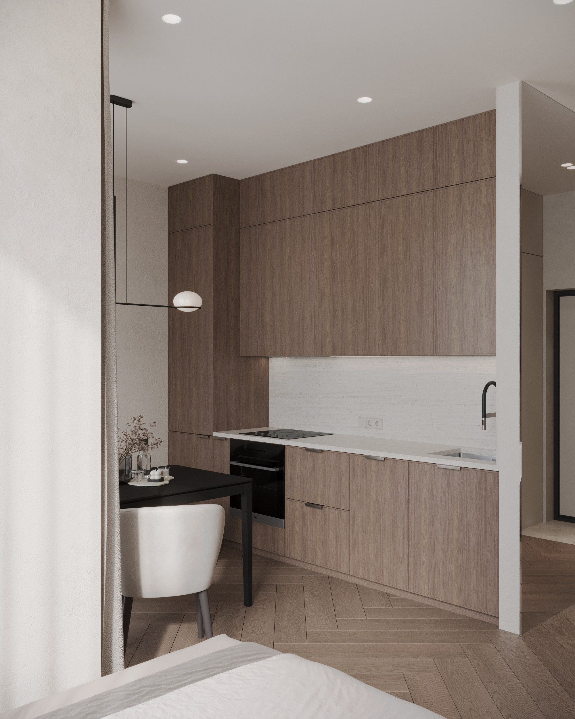 Дизайн-проект студии г. Санкт-Петербург ID Kudrovo. Дизайн интерьеров, 3D визуализации