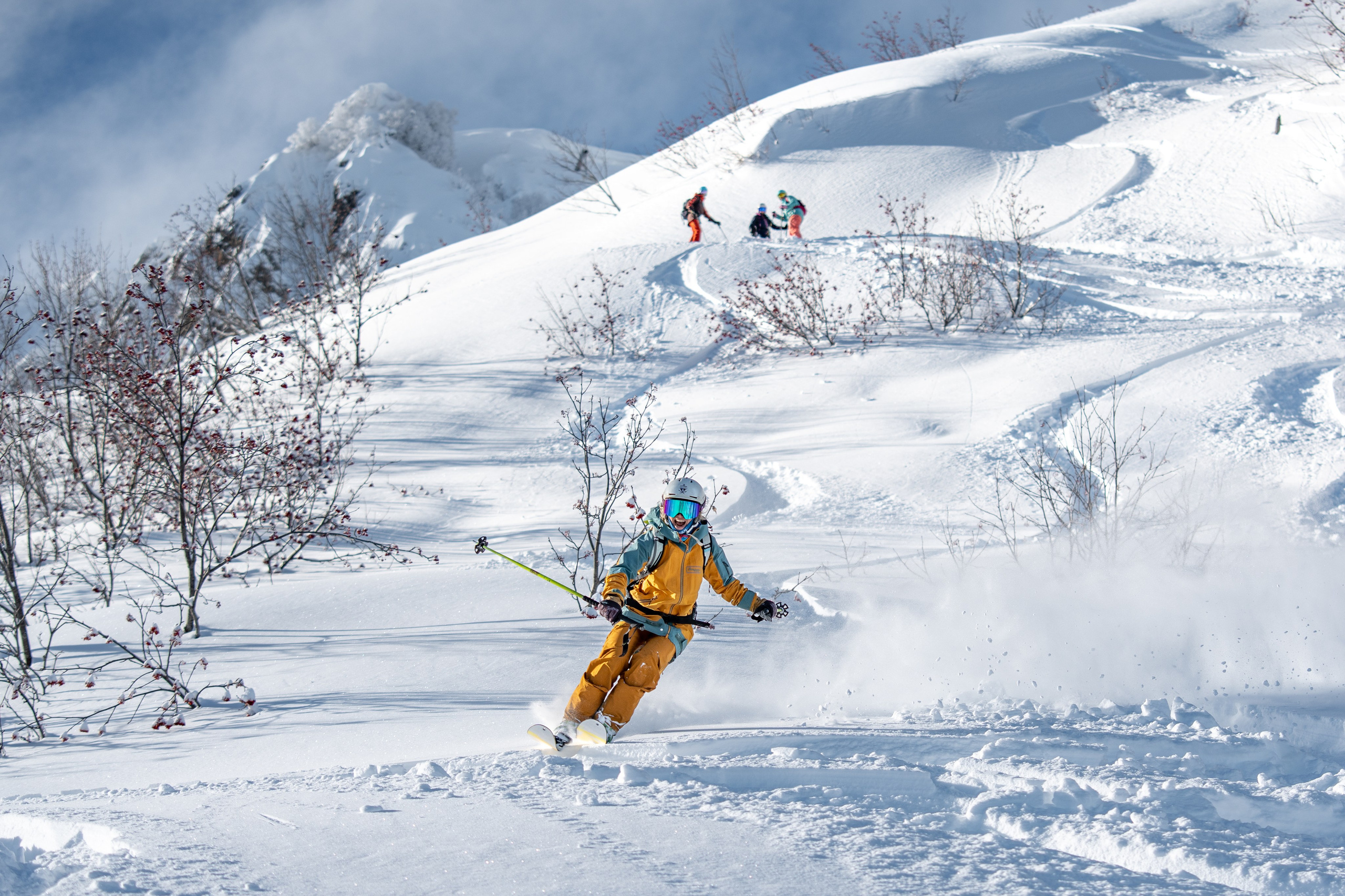 Внетрассовое катание в рамках фрирайд кэмпа с Еленой Ануфриковой. Репортажный фотограф в Красной Поляне и Сочи Павлюченко Екатерина