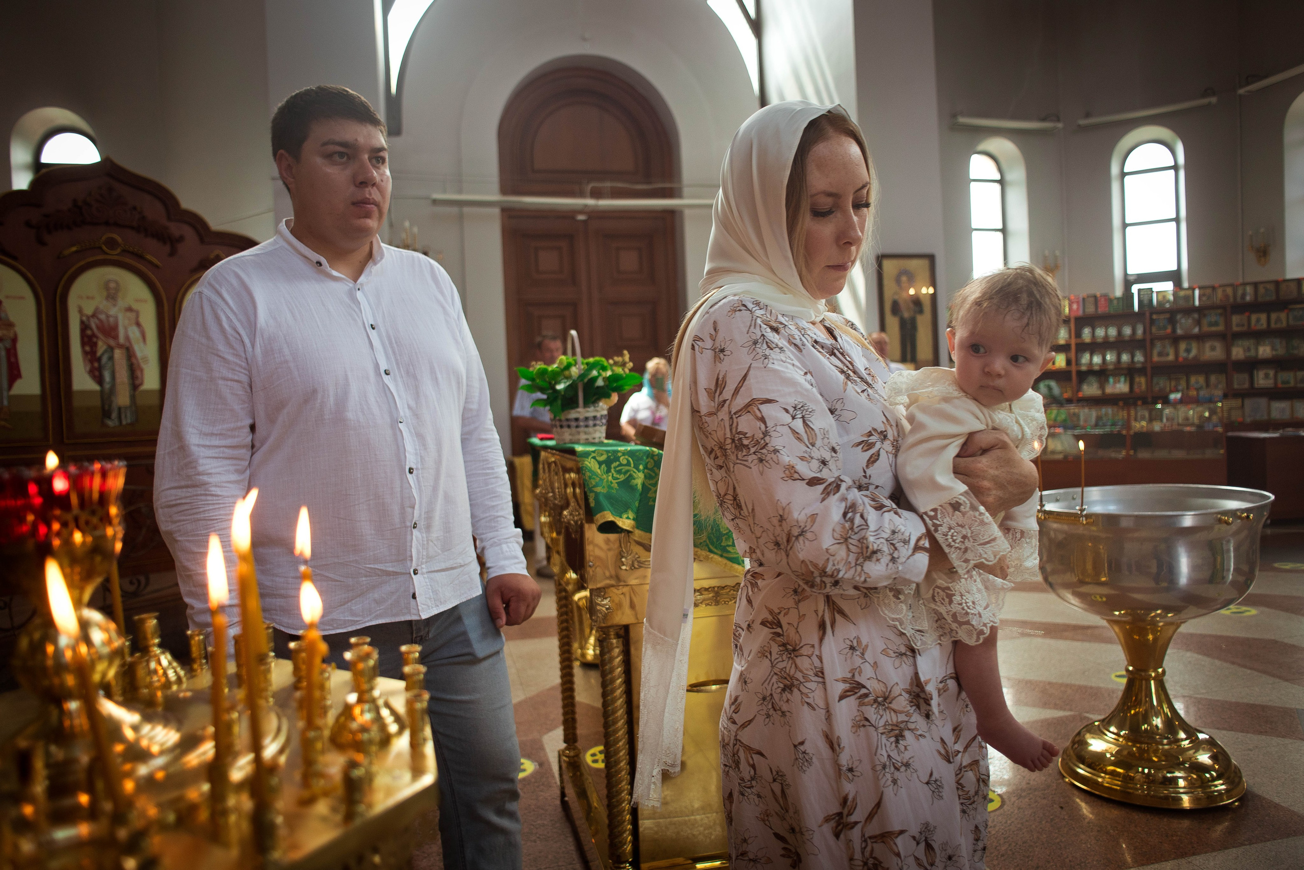 Крещение Варвары. Свадебный и семейный фотограф Яна Стражева. Волгоград, Москва