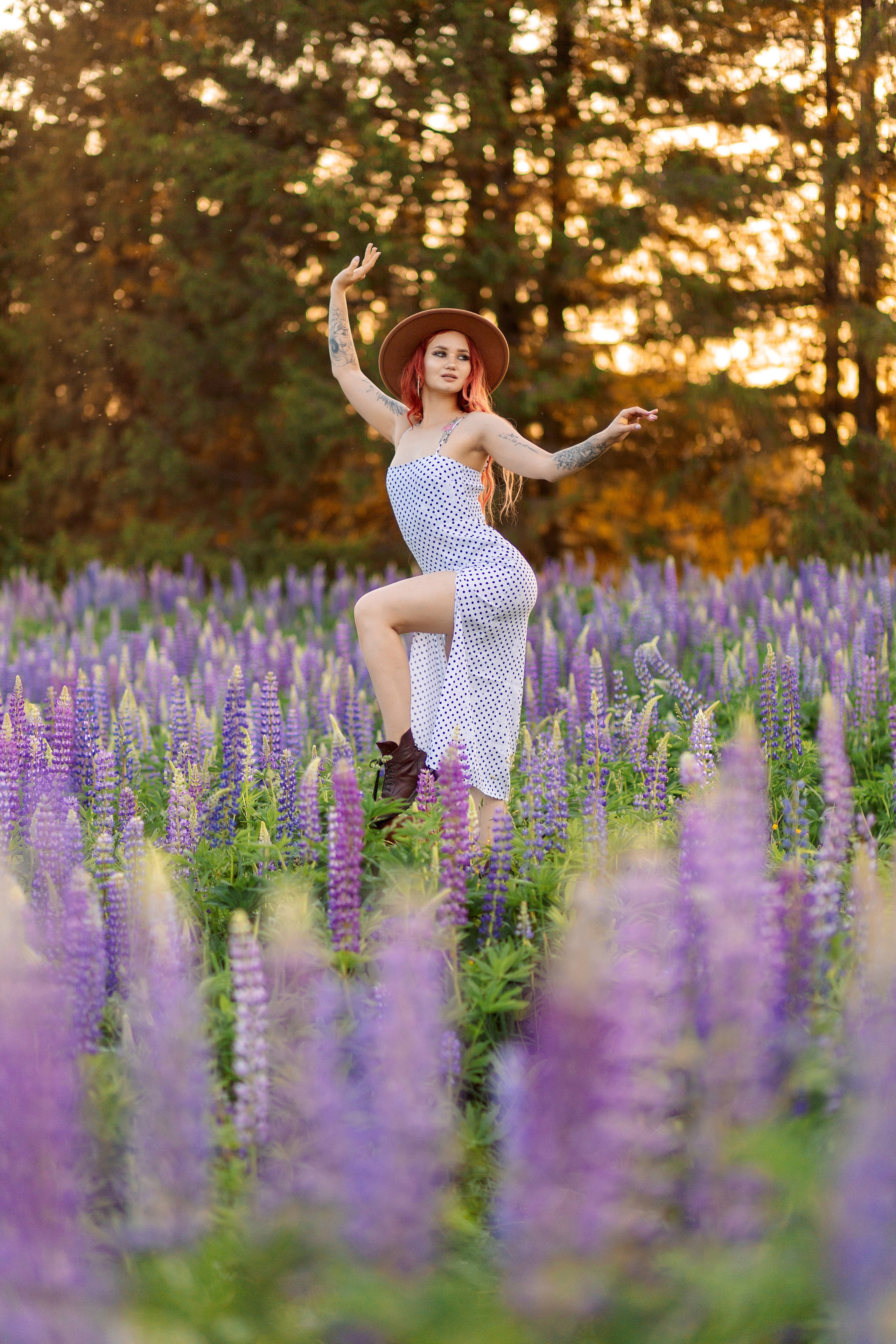 Люпиновая Фотосессия на закате. Профессиональный фотограф в Ижевске Леша Петров