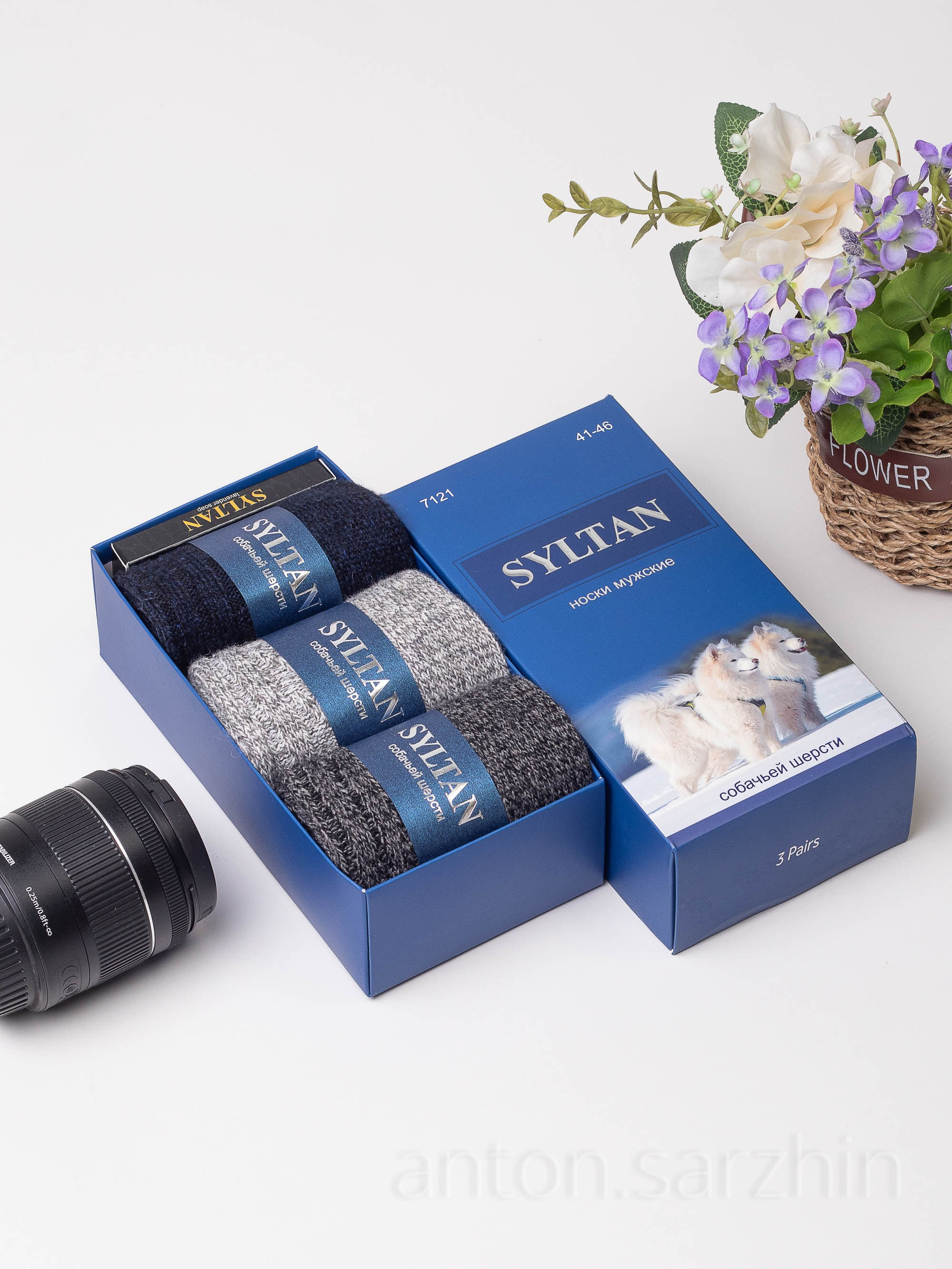 Предметная съемка носков с упаковкой