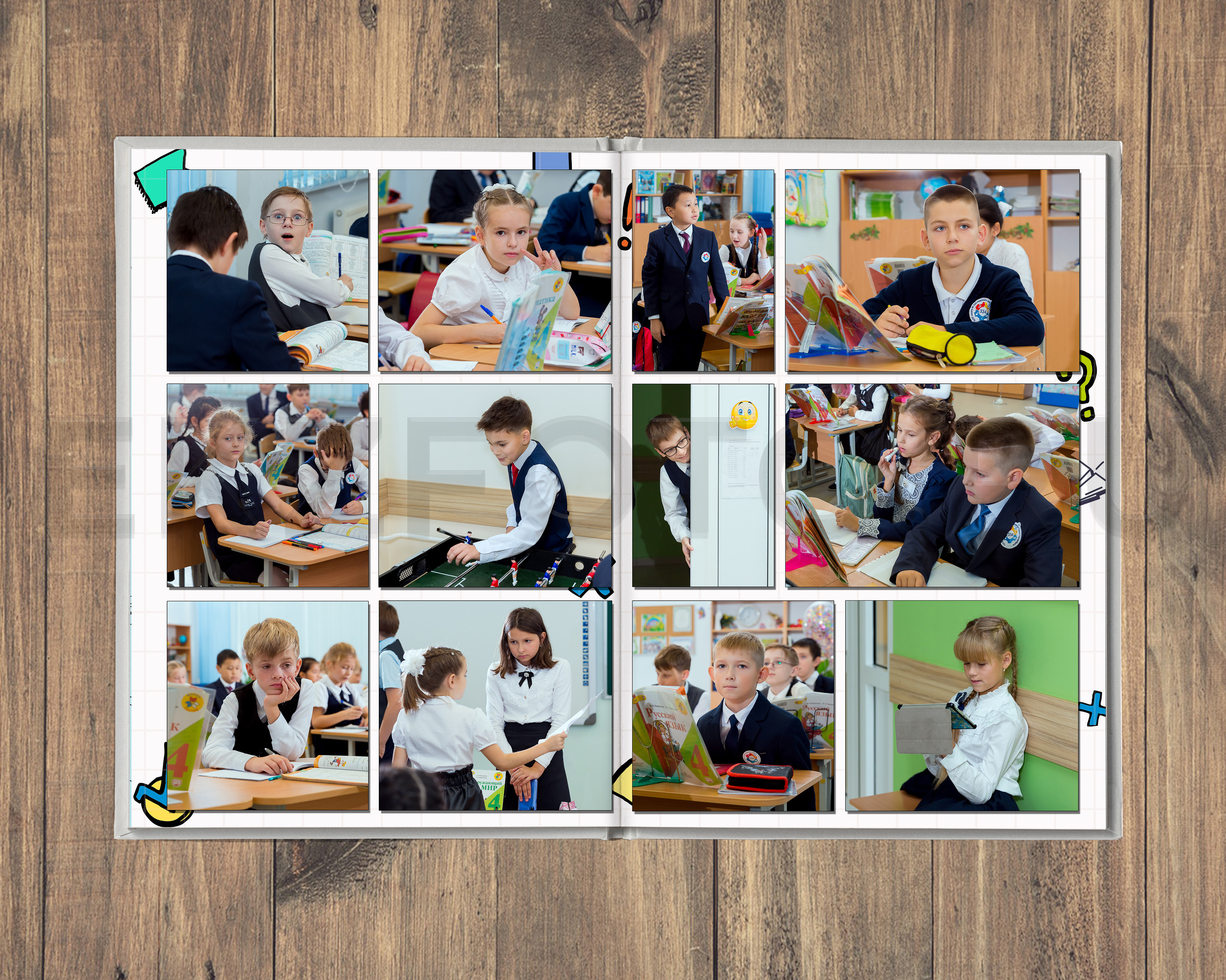 ФОТОКНИГА ВЫПУСКНИКА ШКОЛЫ 21×30 СМ 10 РАЗВОРОТОВ. Фотограф Екатерина Зайкова в Санкт-Петербурге