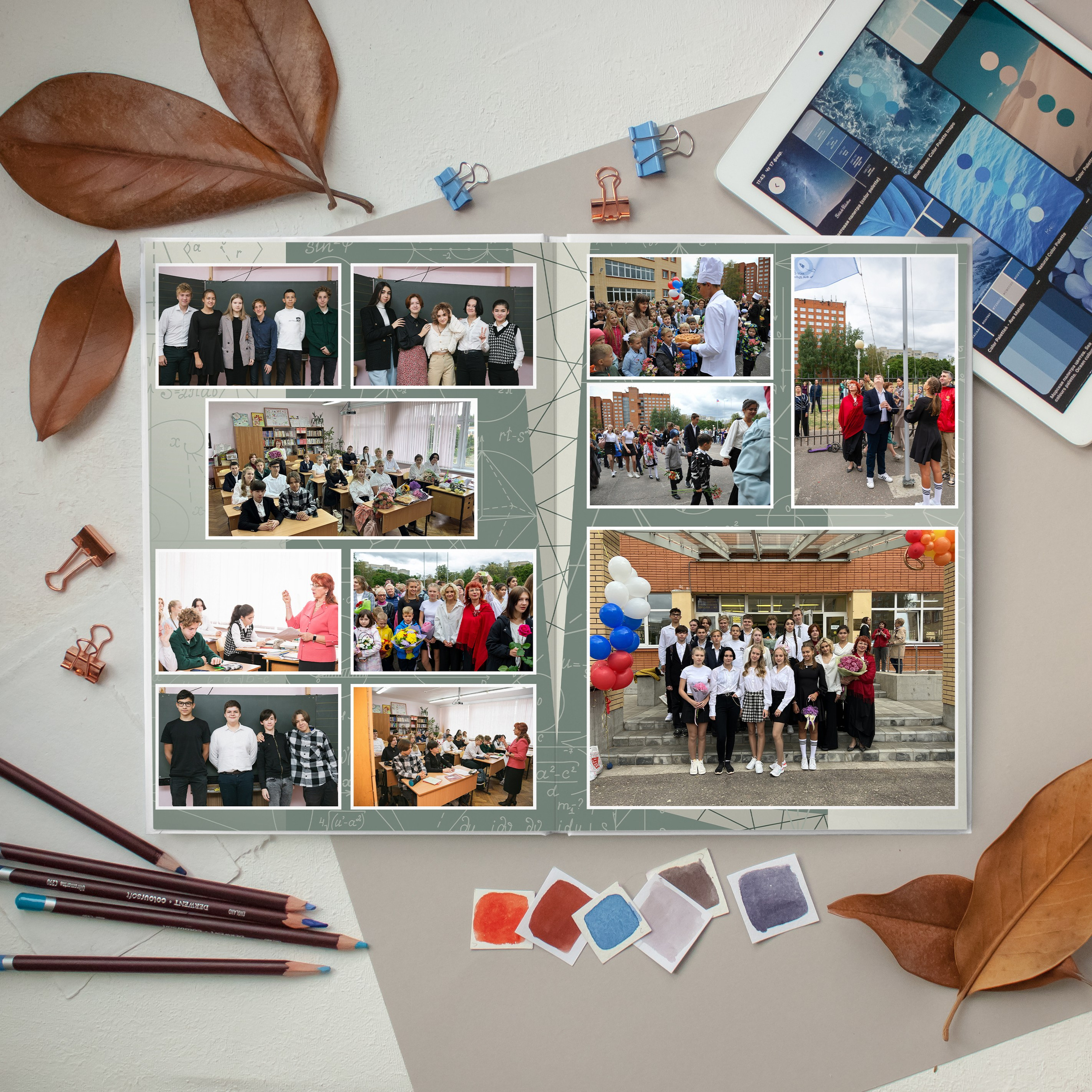 Выпускной альбом для старшей школы 5 разворотов. Выпускные альбомы для детского сада и школы в Москве