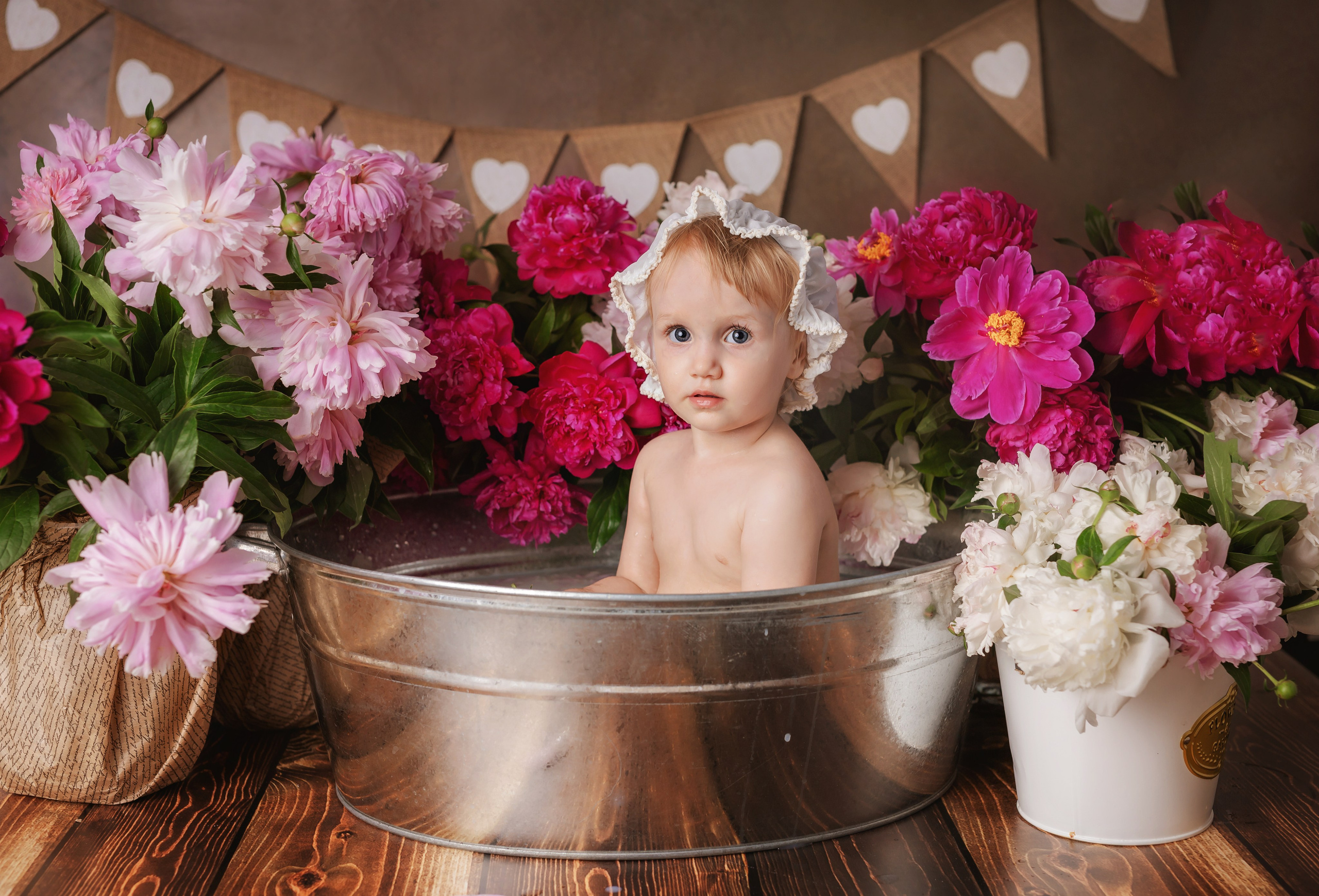 Пионы, молочные ванны