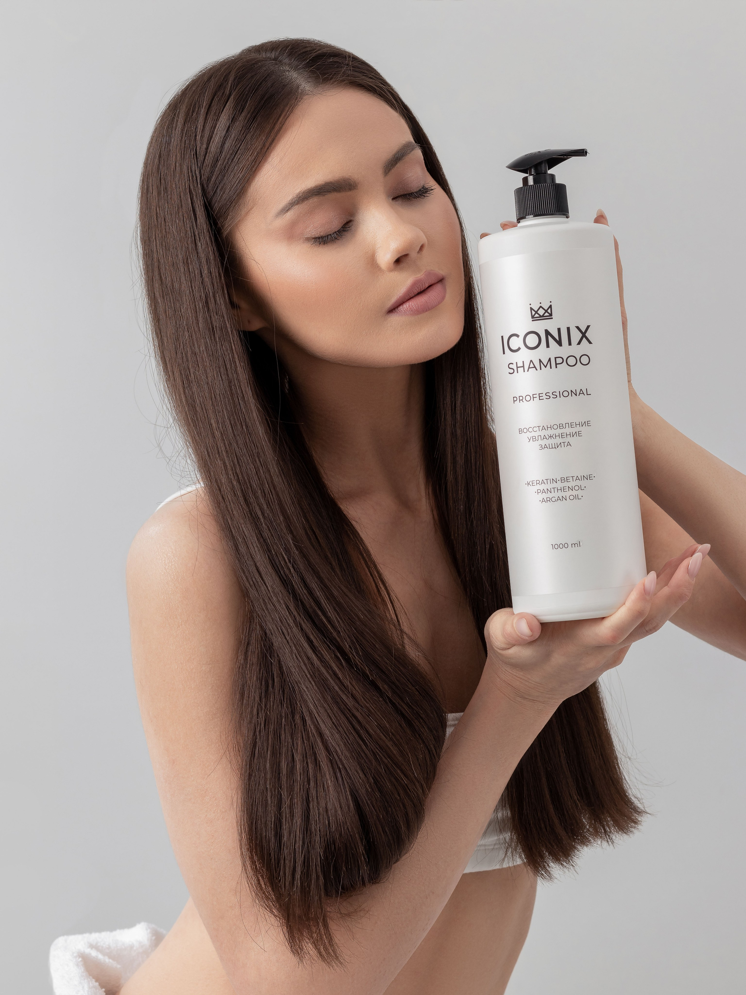 Фото шампуня iconix. Предметный фотограф Северова Екатерина | Профессиональная предметная съёмка фото и видео в Санкт-Петербурге