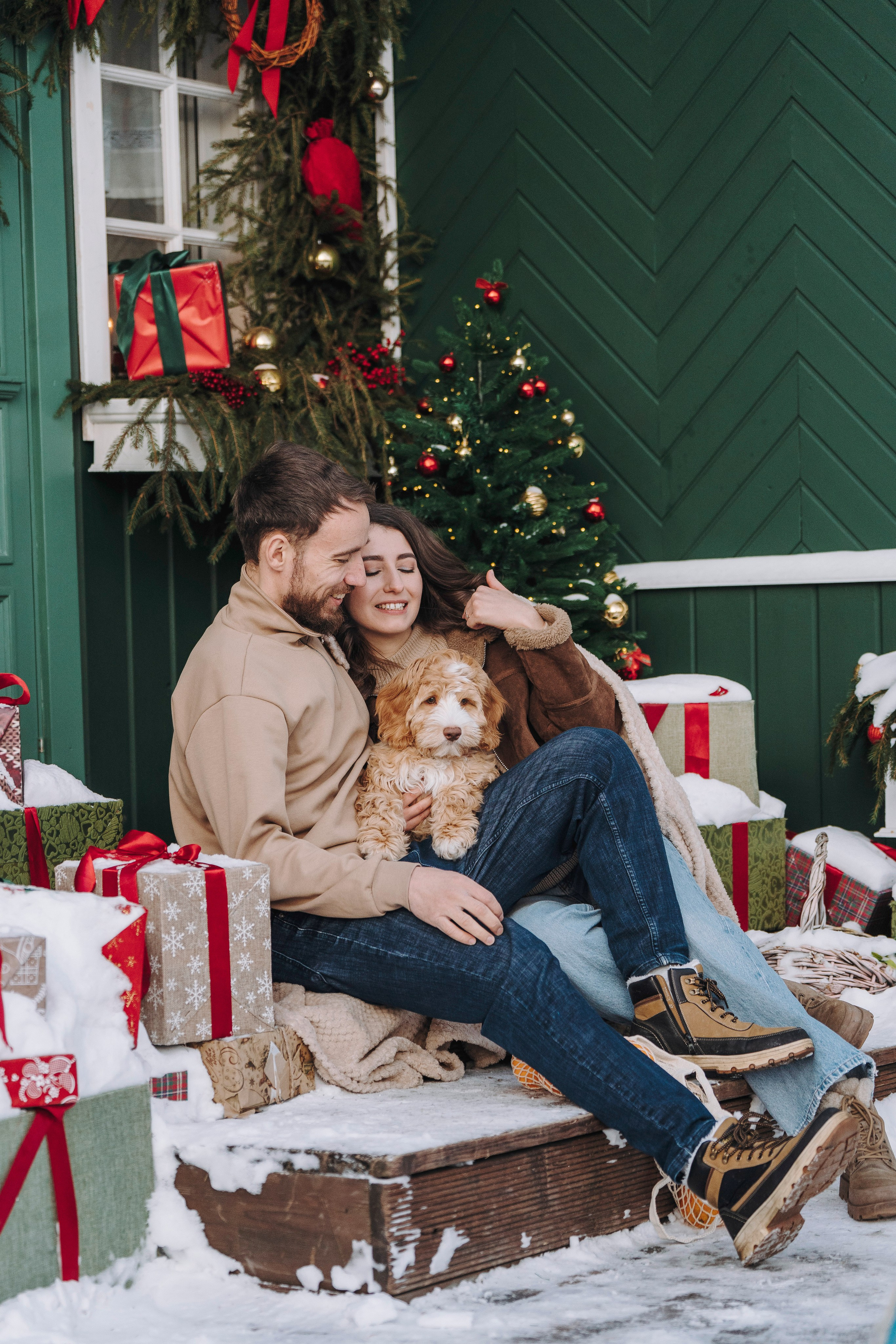 Мёрфи, Таня и Антон. Фотограф анималист в Спб недорого Олеся Майорова