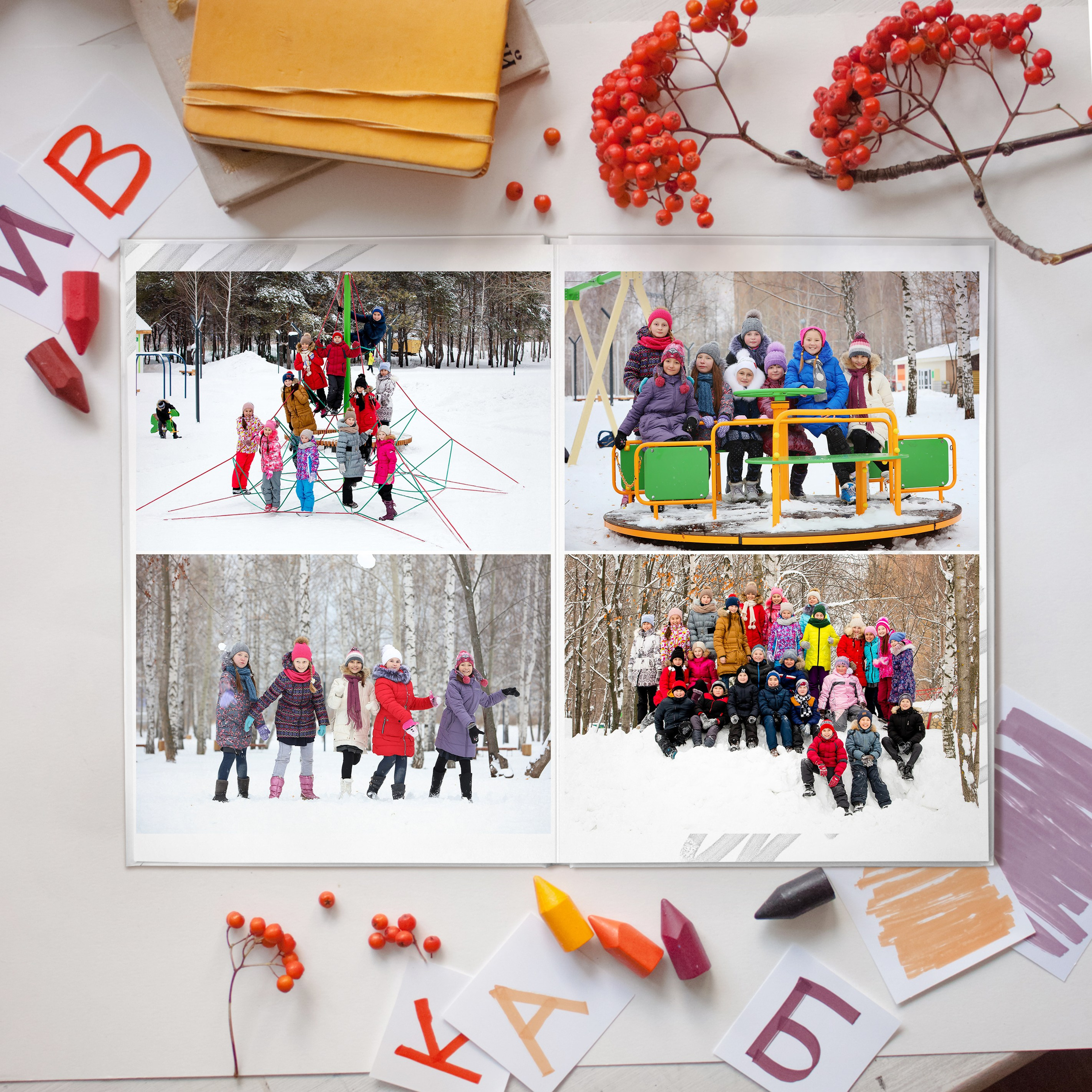 Зимний этюд 4000 рублей. Выпускные альбомы в Набережных Челнах