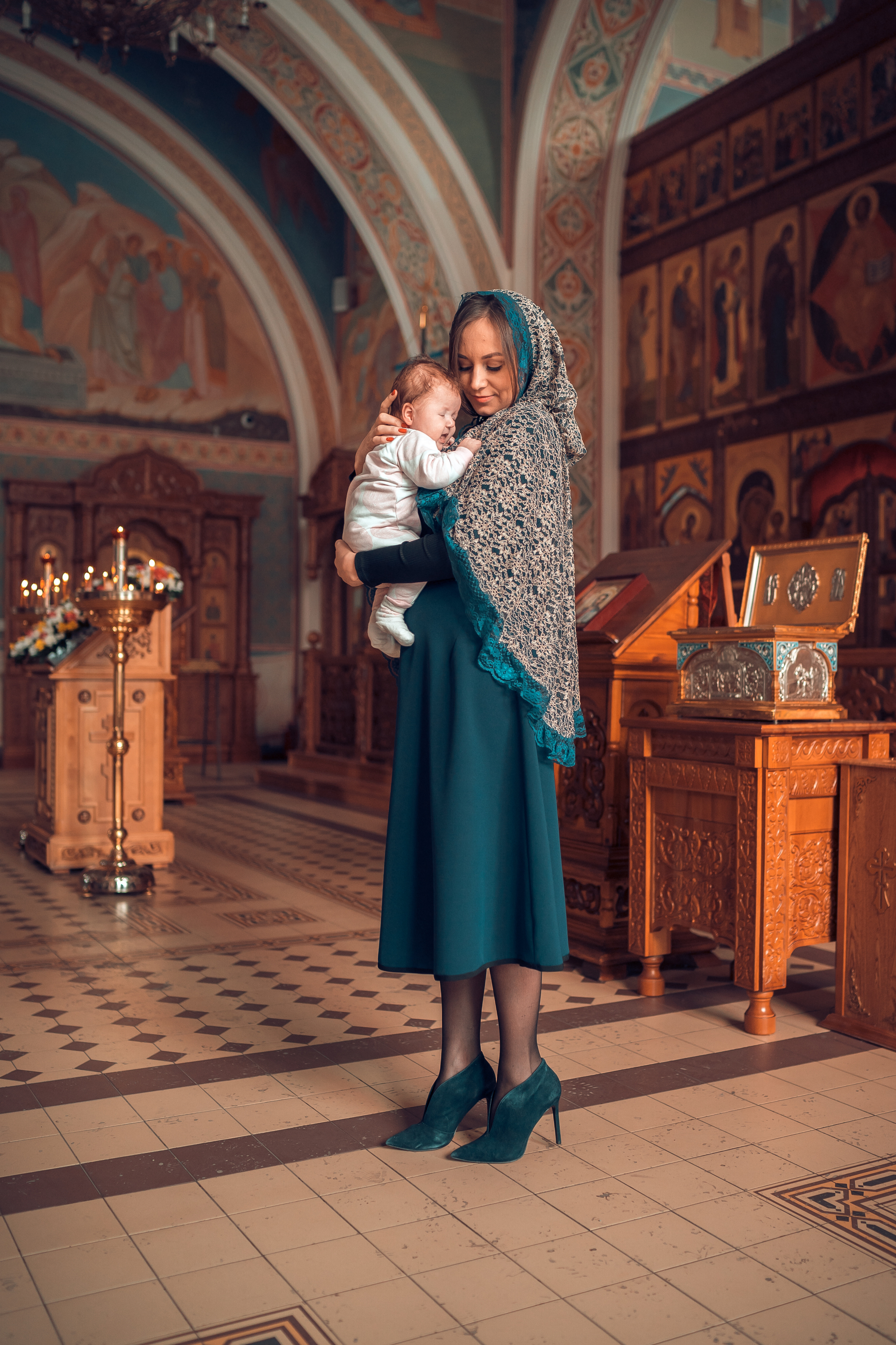 Крещение Евы Храм Иоанна Предтечи. Фотограф на Крещение и Венчание в Красноярске Рамазанова Юлия