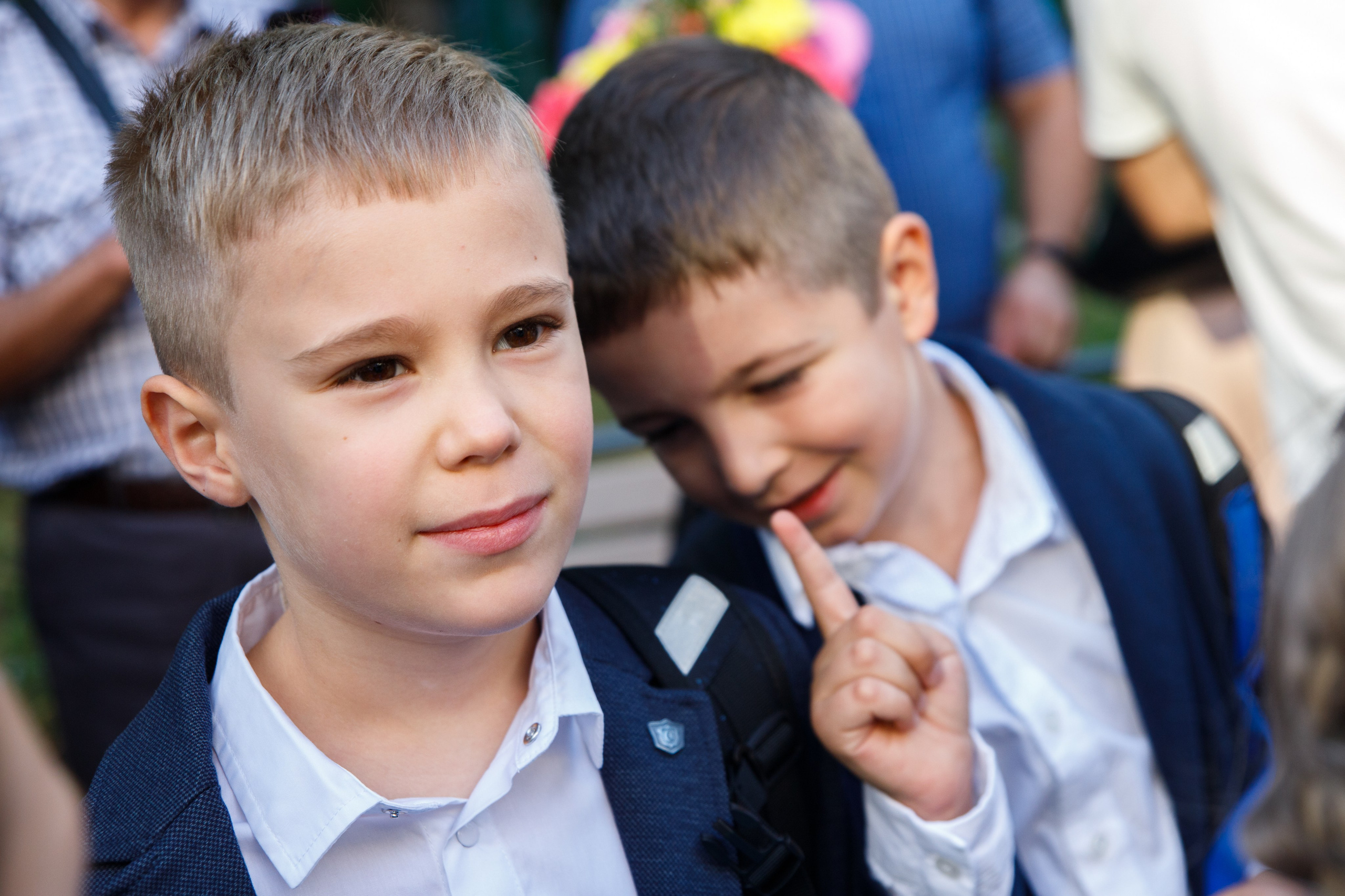 Репортажная съемка первого сентября для первоклассников. Семейный и школьный фотограф в Москве Анна Ткач