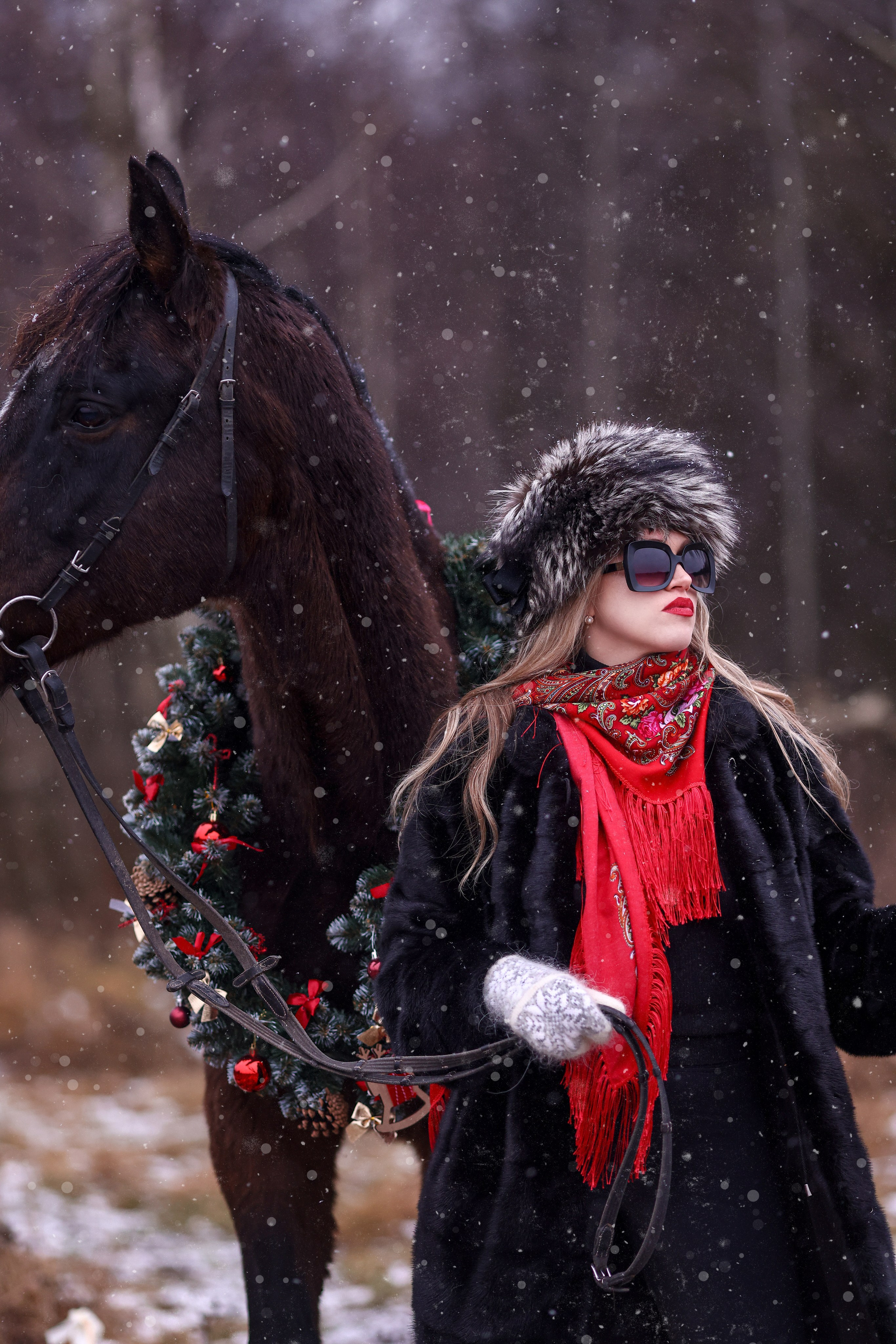 Юля и Питер. Фотосессии с лошадьми