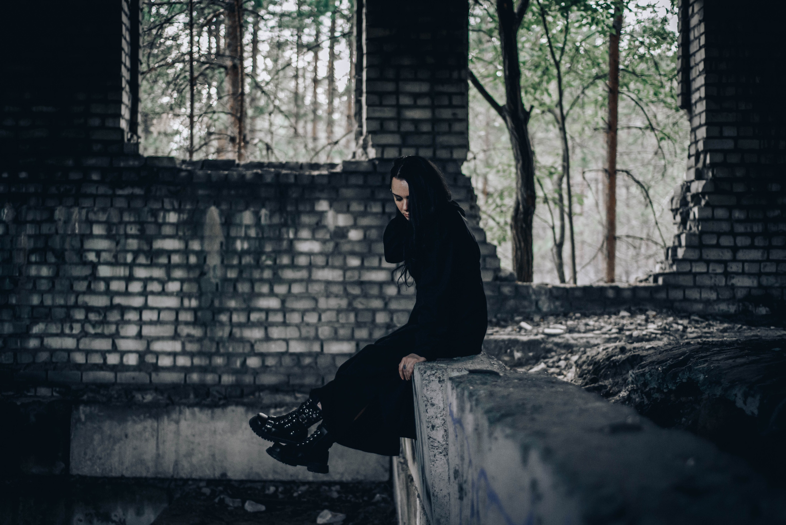 Готичная фотосессия для Ксюши. Мотофотограф в Нижнем Новгороде Динара Зуйкова