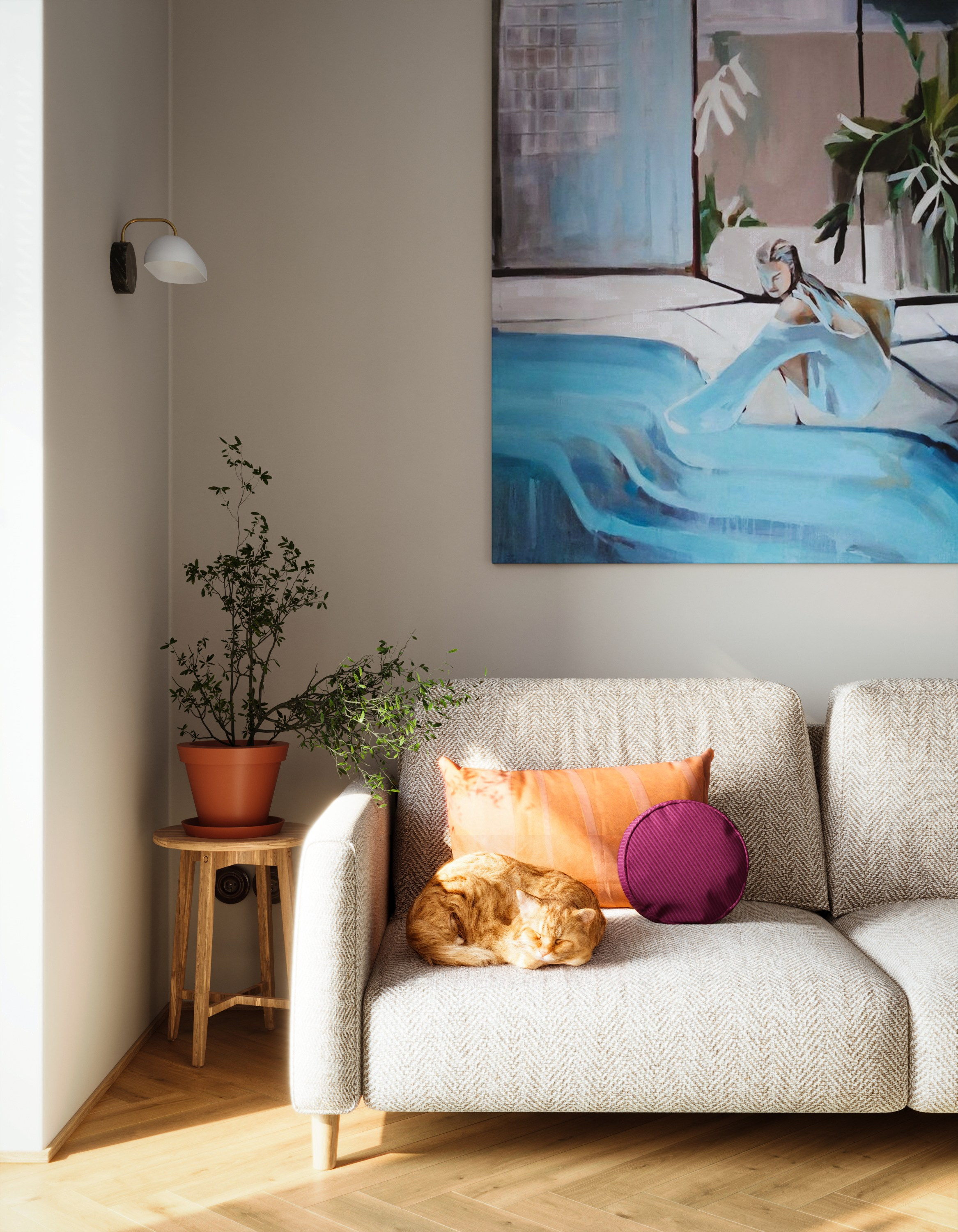 Дизайн-проект квартиры-студии (ЖК Среда на Лобачевского). KSYUSCHENKA — дизайн интерьеров в Москве, Петербурге и по всему миру