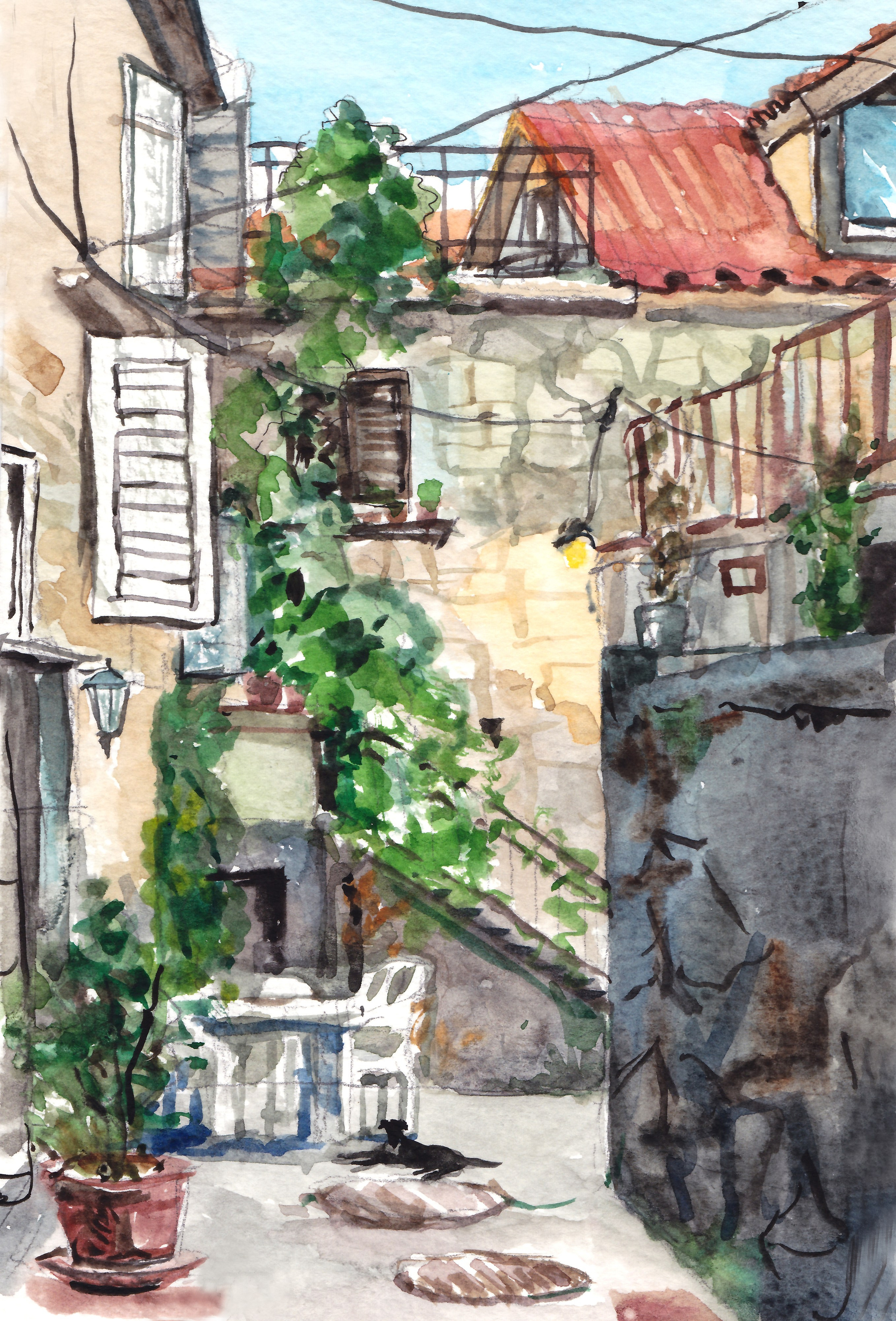 "Дворик в Хорватии", 2019