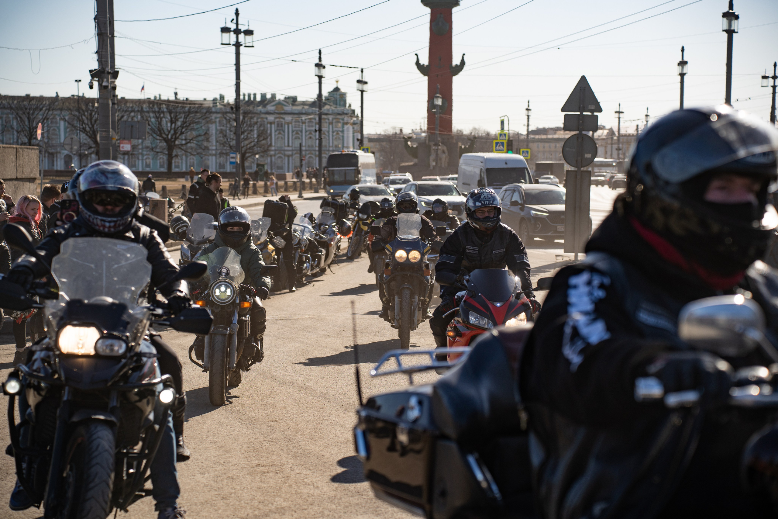 Весенний прохват мотоклуба Normans Riders MC. Концертный и репортажный фотограф в Санкт-Петербурге Слава Пахомов