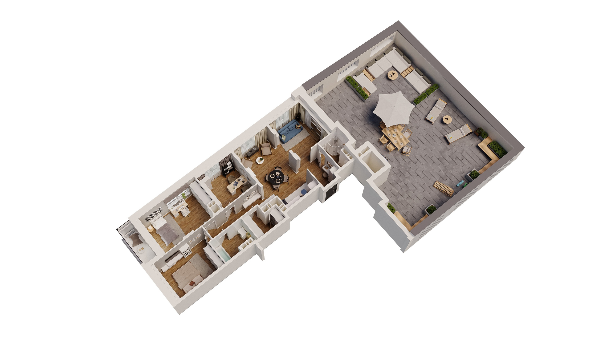 3D планировки. 3D визуализация интерьера и архитектурной среды