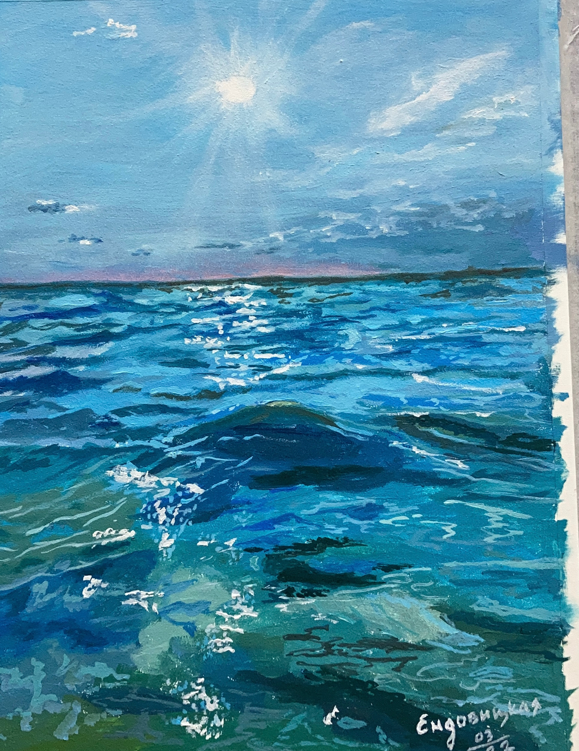 Море масло холст картон. ArtZoyaEndovitskaya