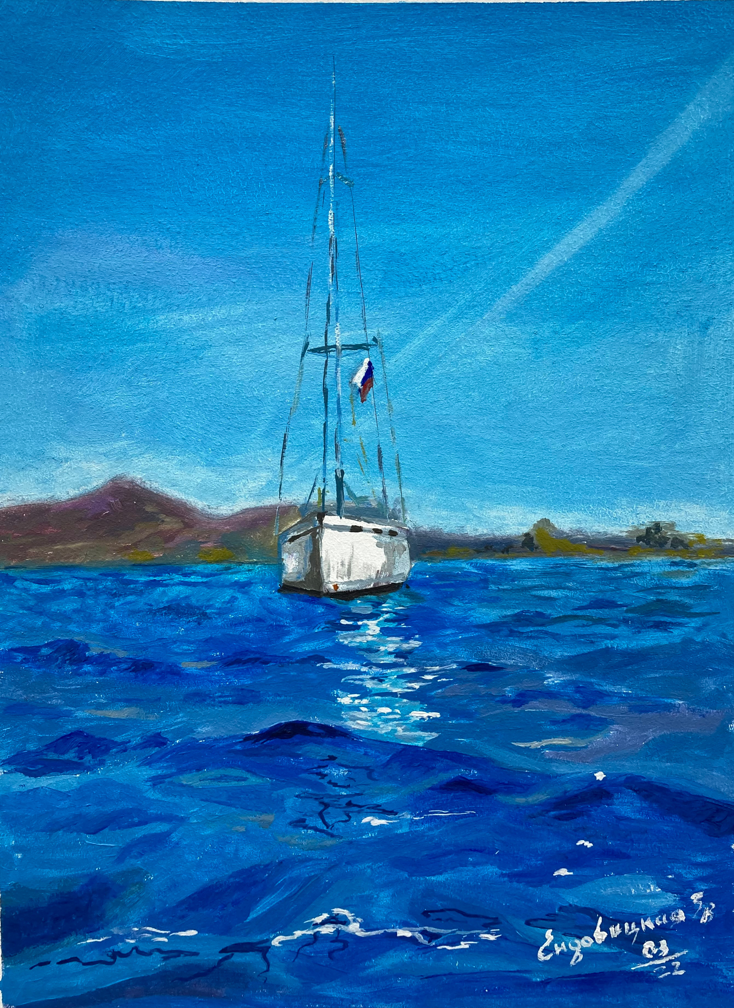 Море масло холст картон. ArtZoyaEndovitskaya