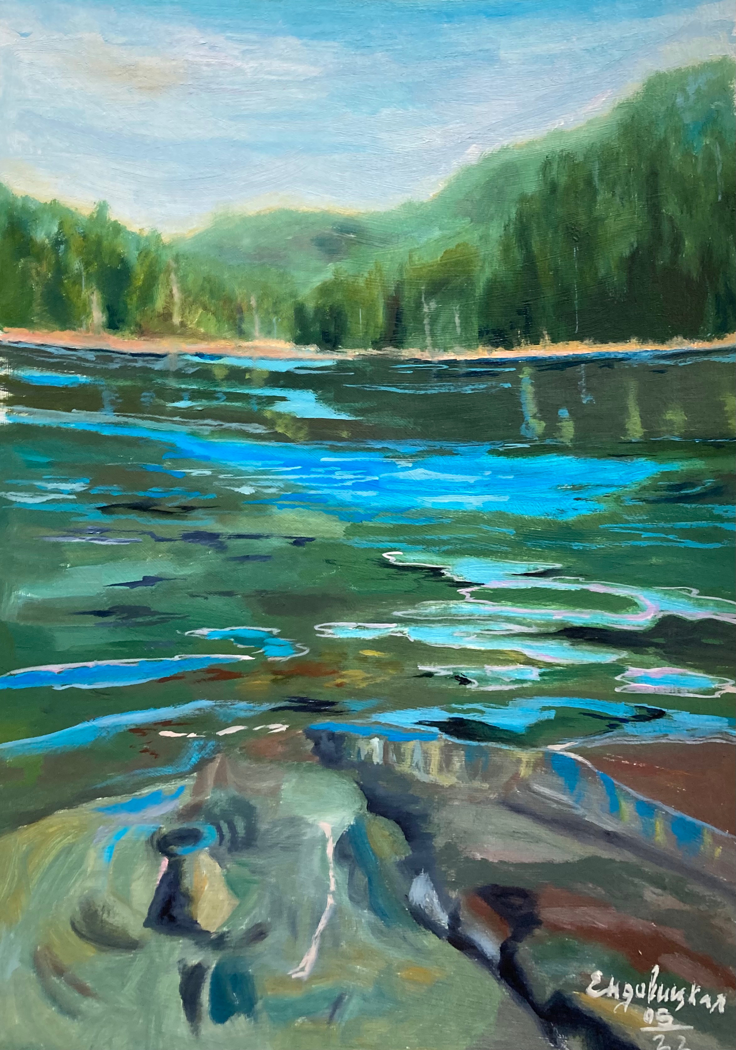 Море масло холст картон. ArtZoyaEndovitskaya