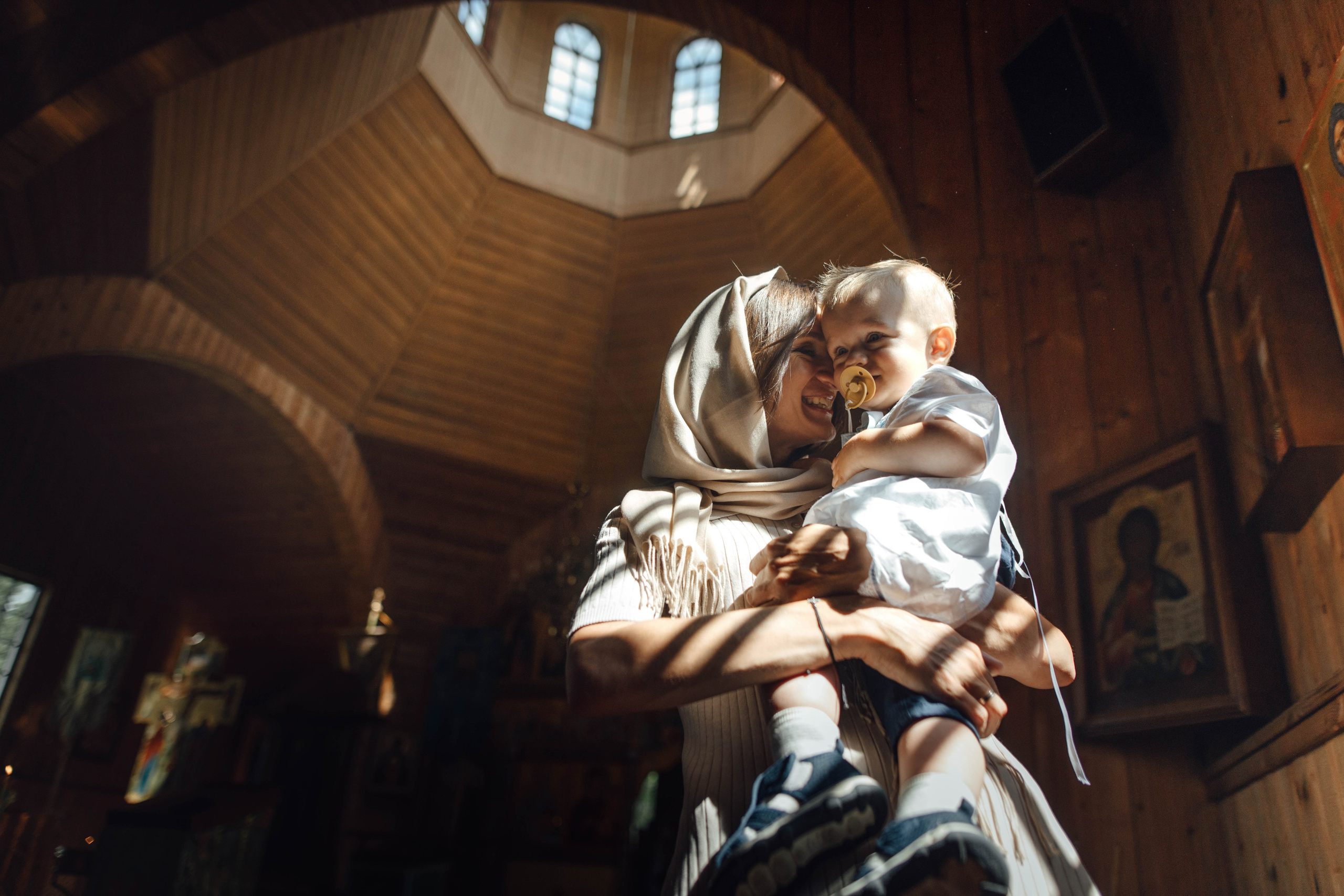 Крещение Тимофея, д. Киевец, храм Святой Троицы, август 2025