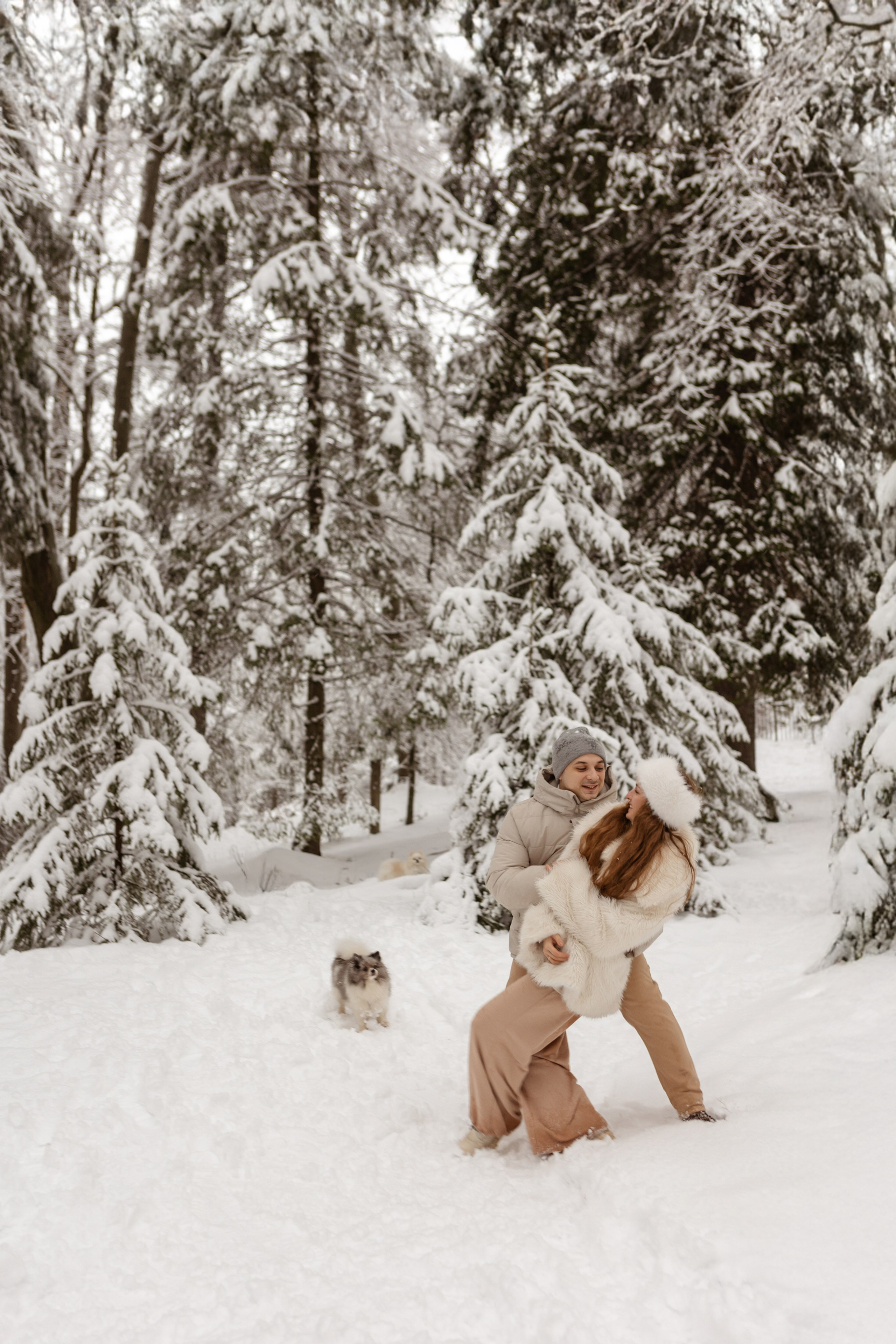 Новогодняя фотосессия с собачками в шуваловском парке. Свадебный фотограф в СПБ | Санкт-Петербурге Анастасия Рахимгулова
