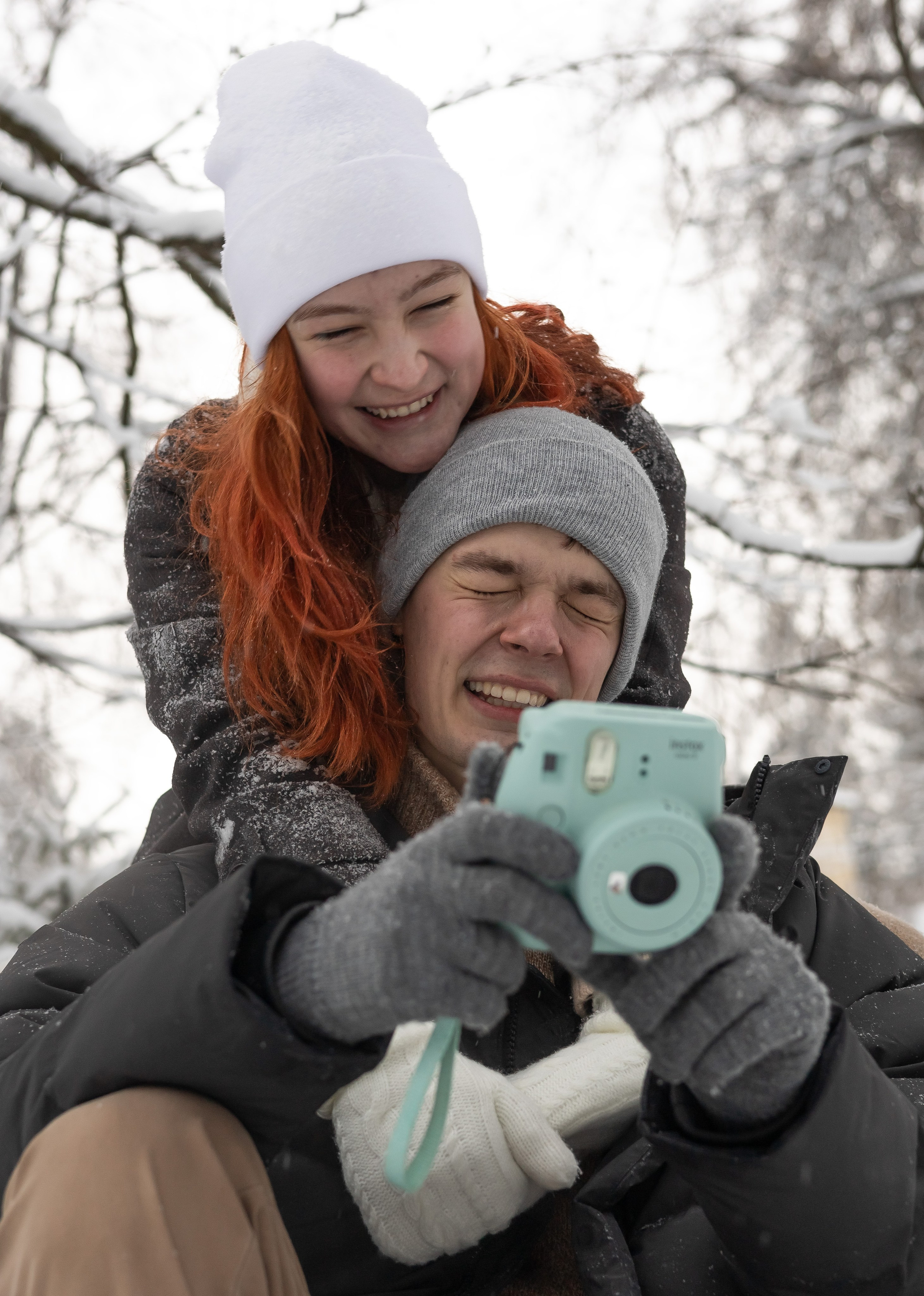 Николь и Егор. Зимняя фотосессия в Шуваловском парке. Портретный фотограф Панферова Регина г. Санкт-Петербург, г. Казань