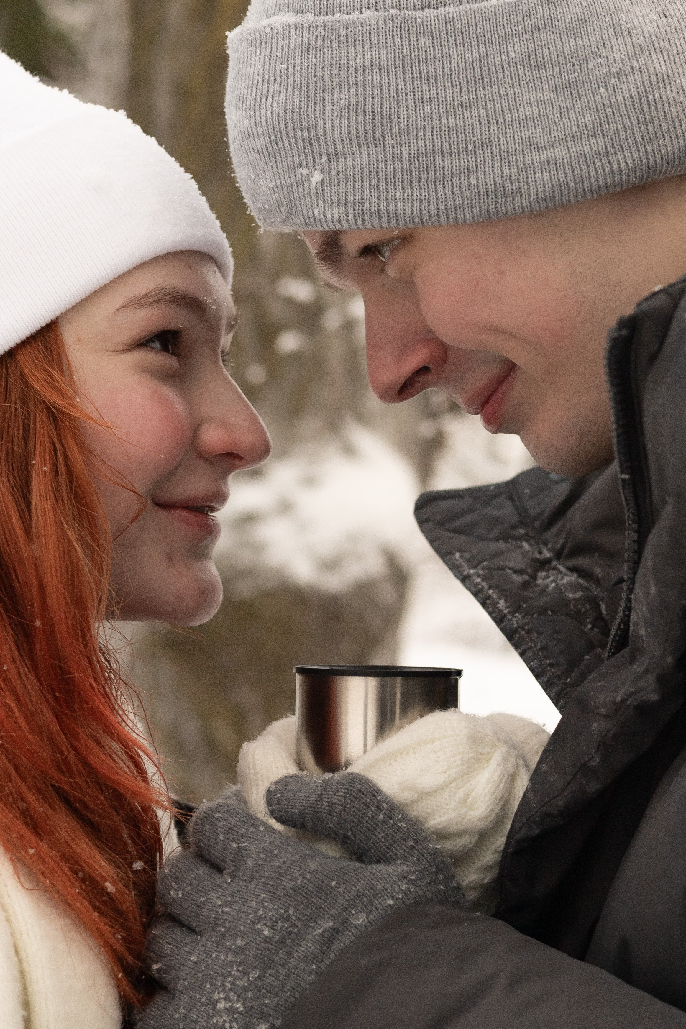 Николь и Егор. Зимняя фотосессия в Шуваловском парке. Портретный фотограф Панферова Регина г. Санкт-Петербург, г. Казань