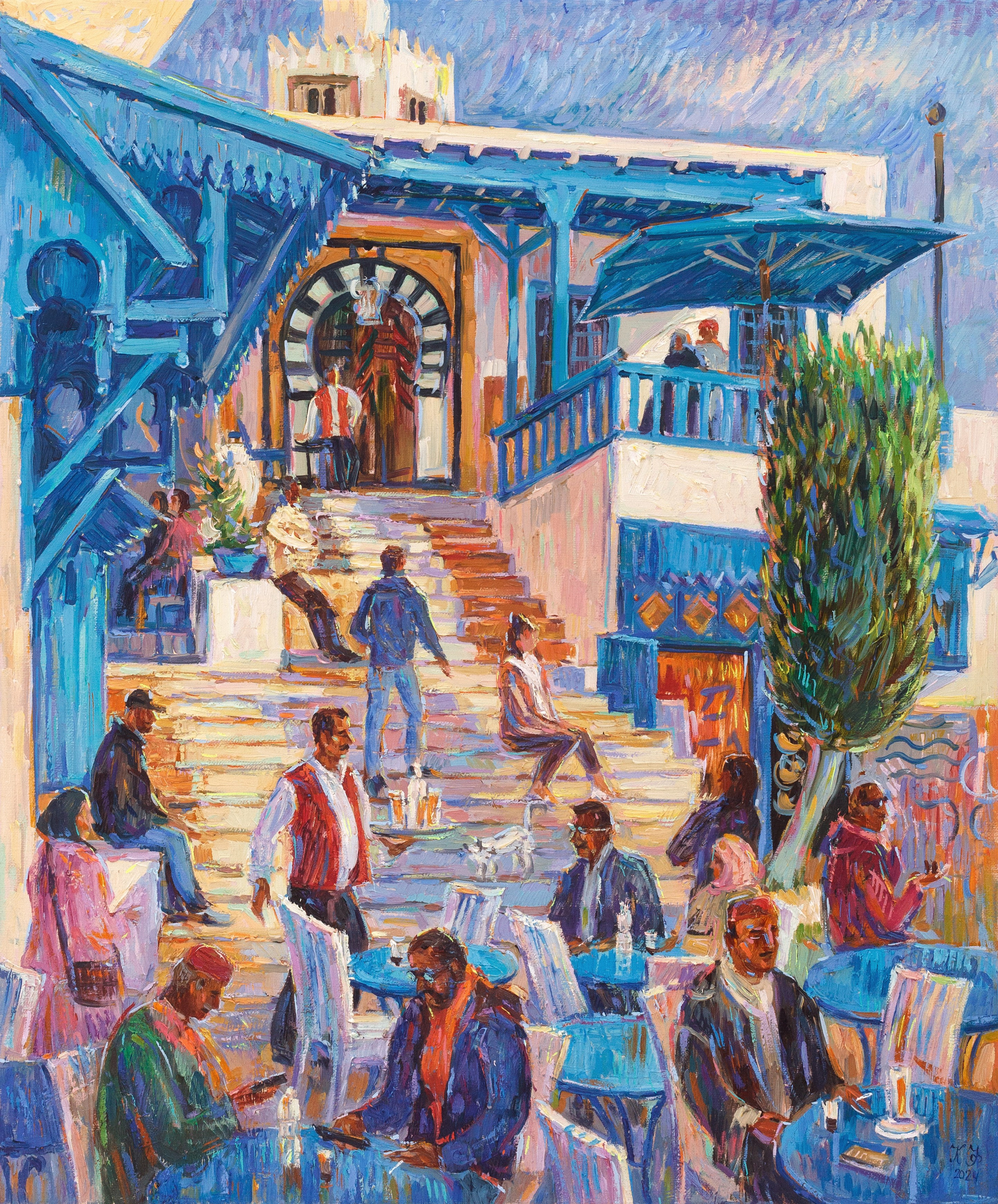 Sidi bou Said (exhibition at Galerie Saladin). Artist Ksenia Filippova