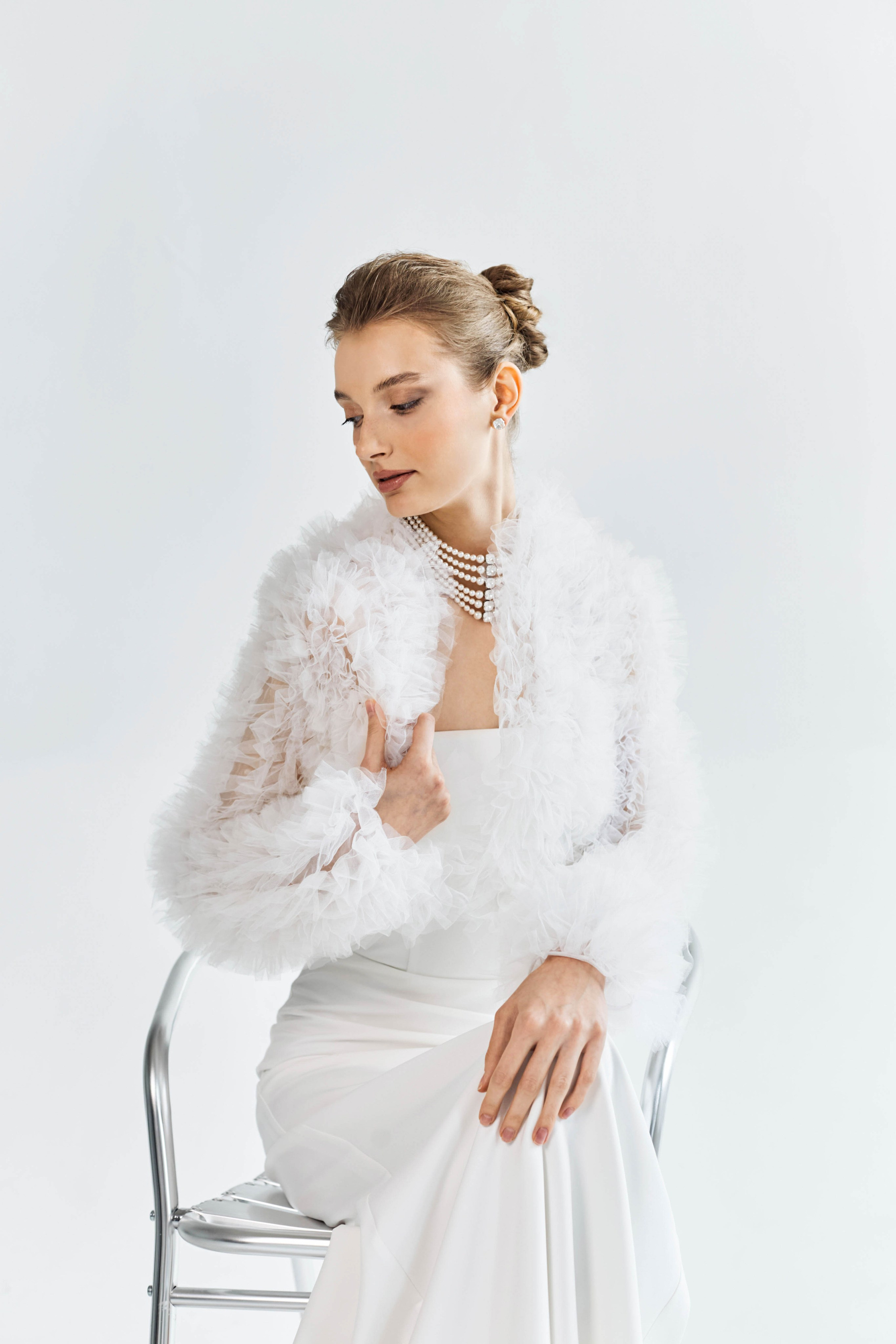 Фатиновая шубка. Свадебный салон-ателье Бонжур в Минске Bonjour