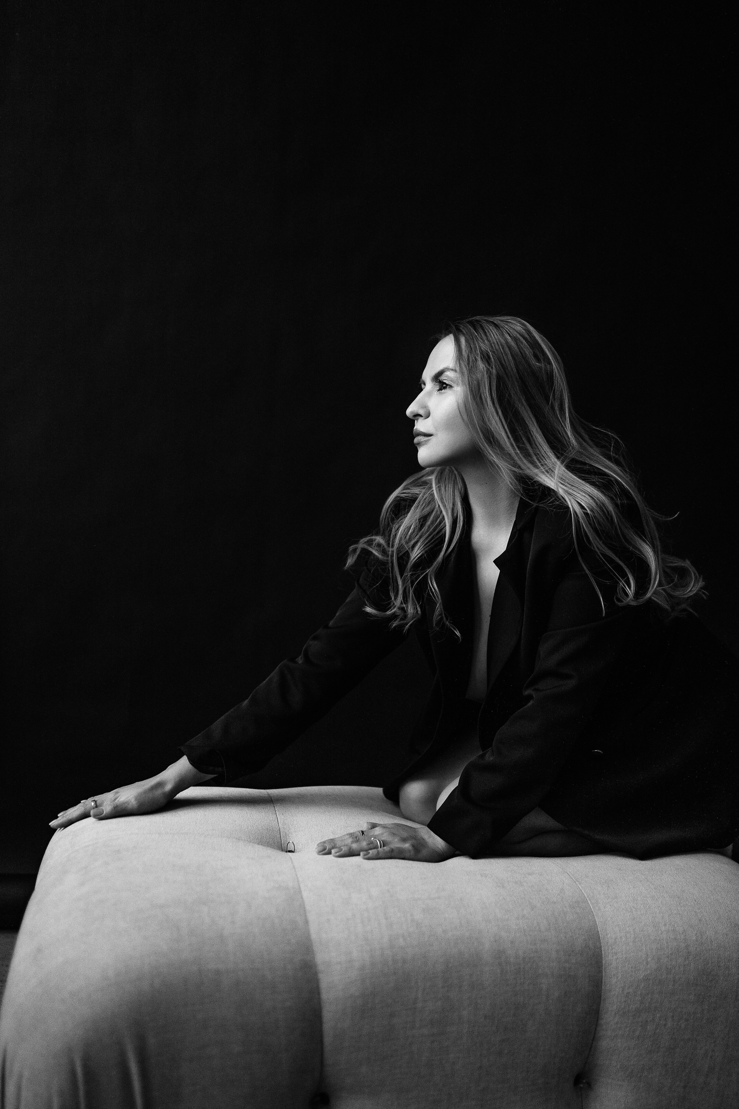 Марина в студии. Портретный фотограф в Москве Ольга Акушко