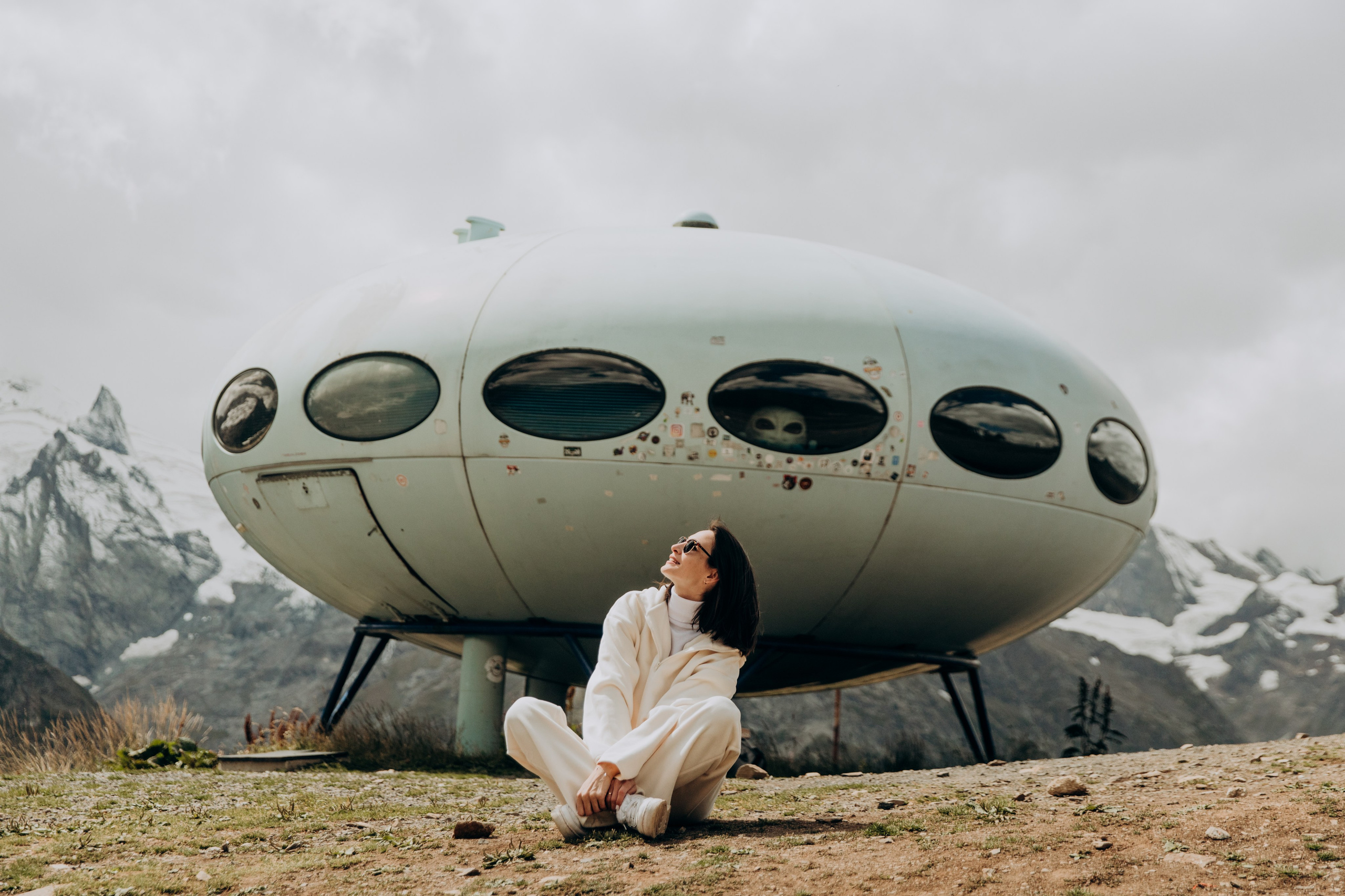 Юля с семьей, Домбай. Портфолио