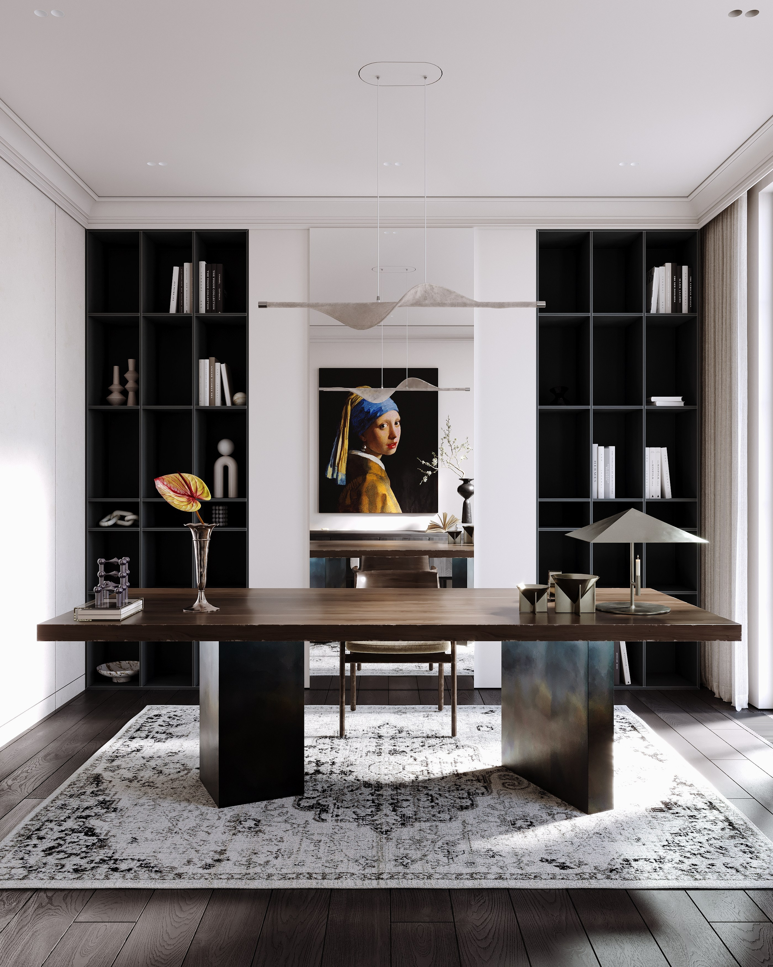 Кабинет design by kireevaaanna. Визуализации интерьера