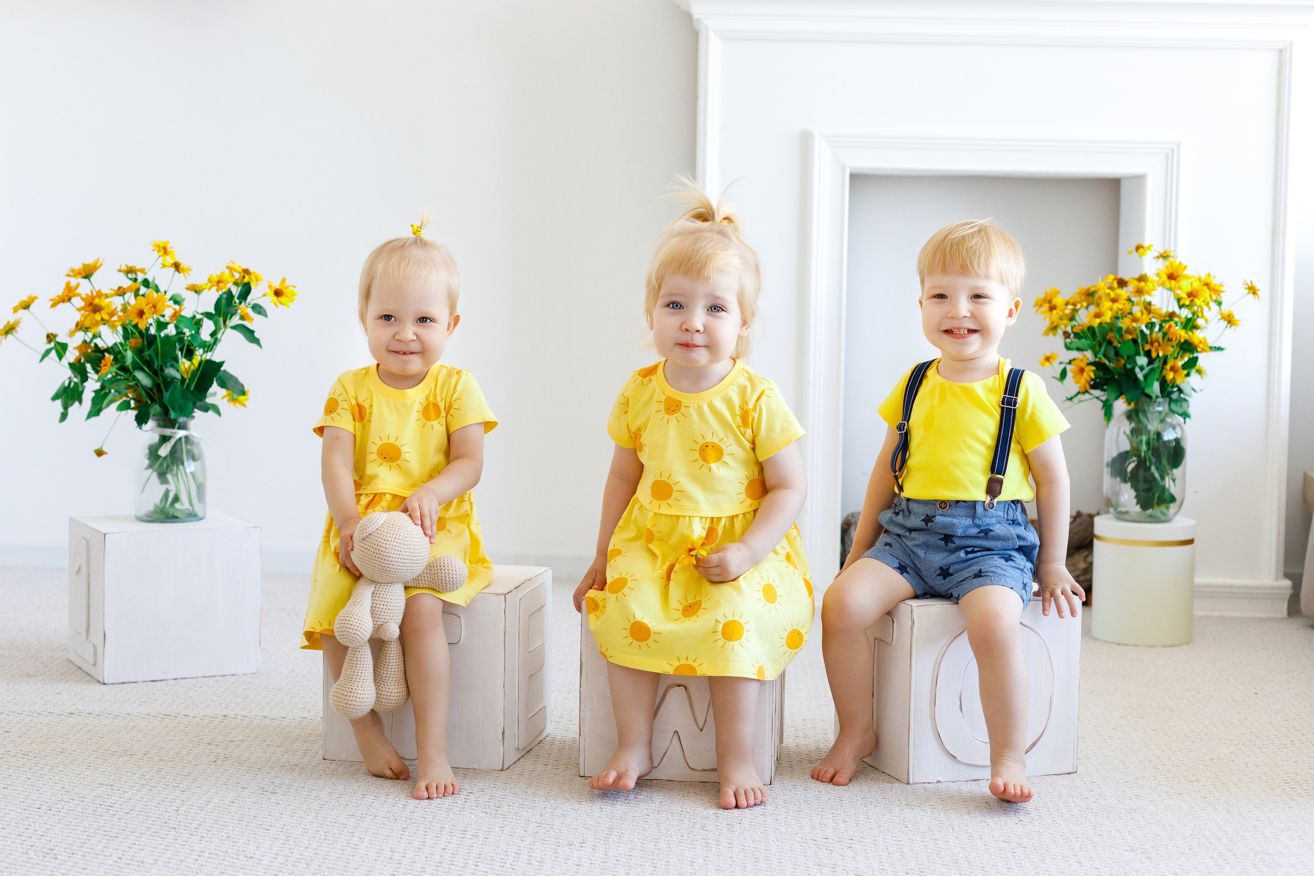 2 года (Тройняшки). Семейный и детский фотограф, в Анапе Алфимова Елена.Новорожденных