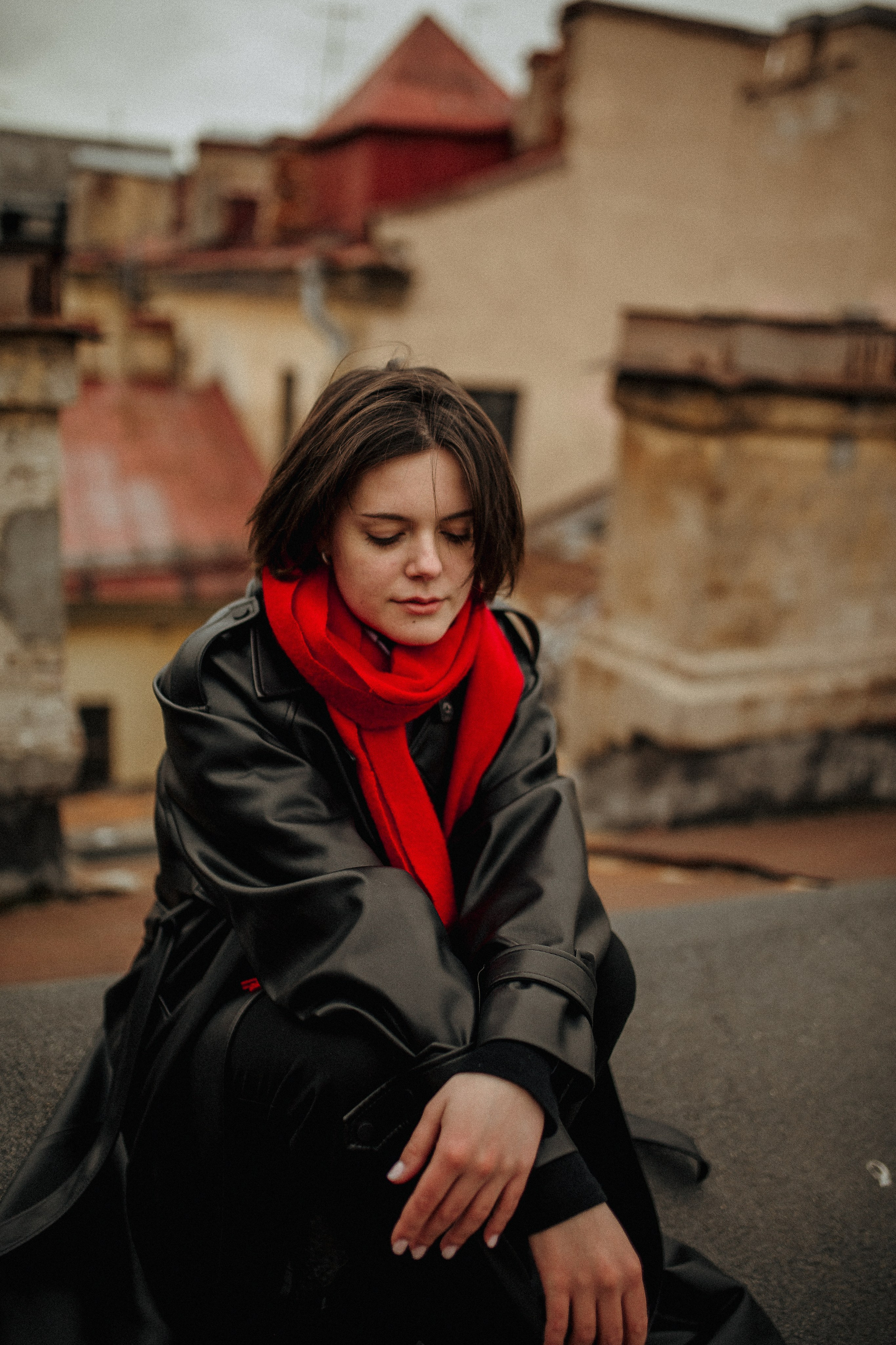 Анна на крышах Питера. Семейный и Свадебный фотограф в Санкт-Петербурге Плохая Екатерина