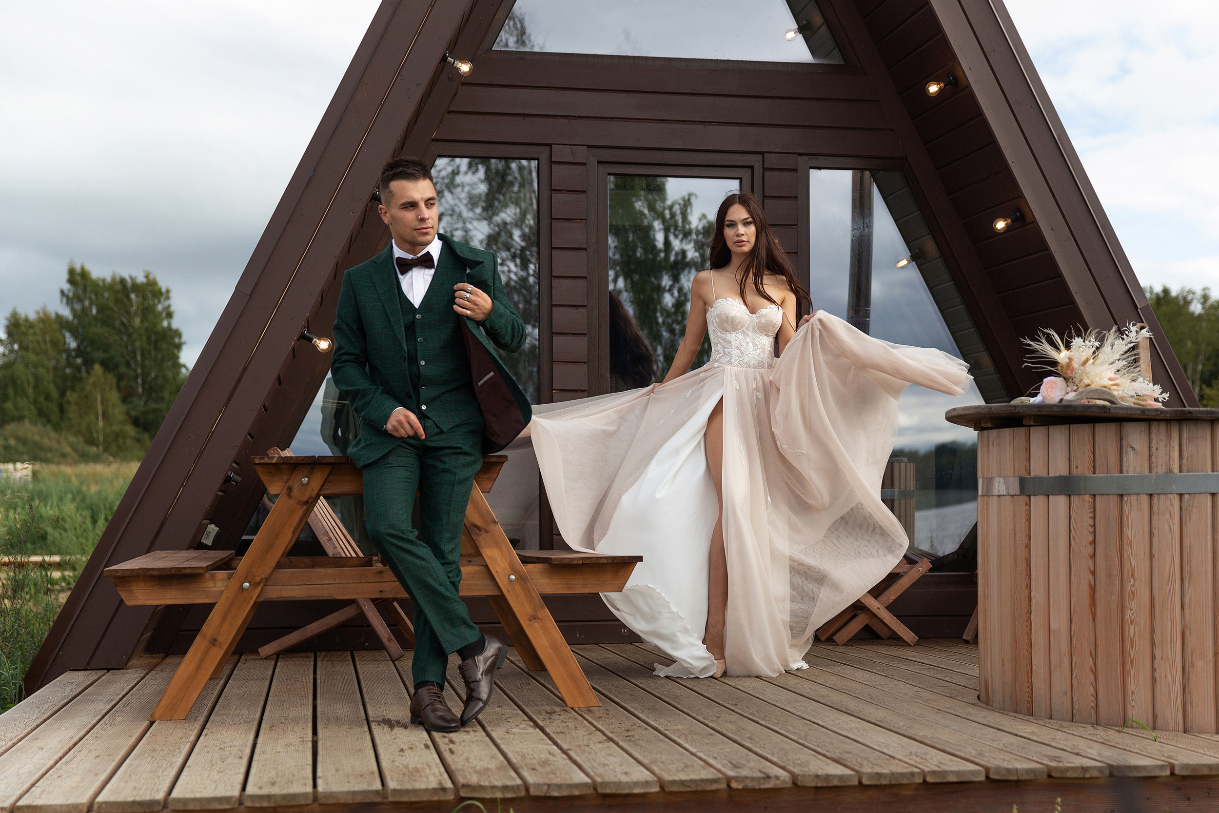 Свадебная серия Насти и Дани загородом. Свадебный и портретный фотограф в Санкт-Петербурге Надежда Чечулина