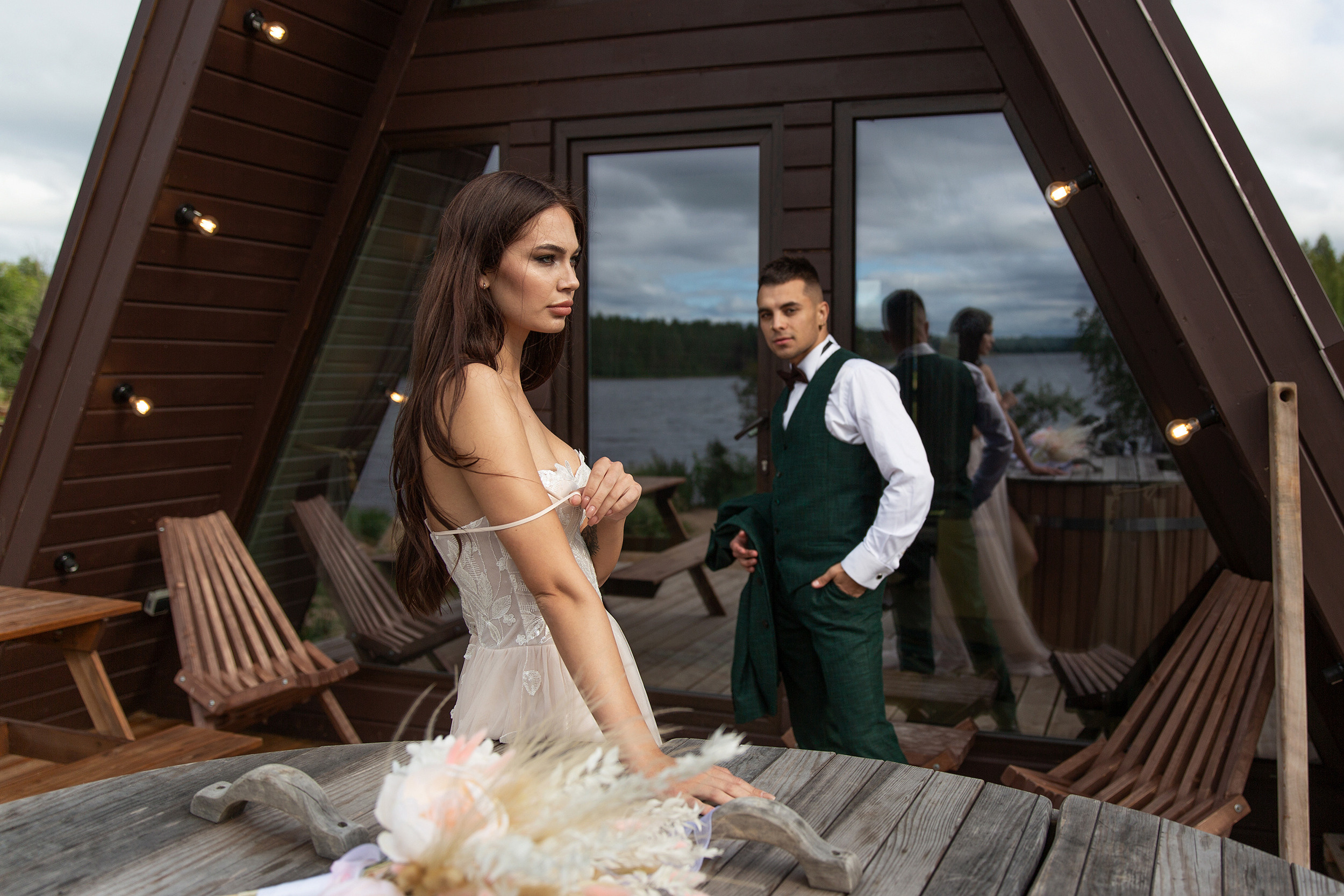 Свадебная серия Насти и Дани загородом. Свадебный и портретный фотограф в Санкт-Петербурге Надежда Чечулина