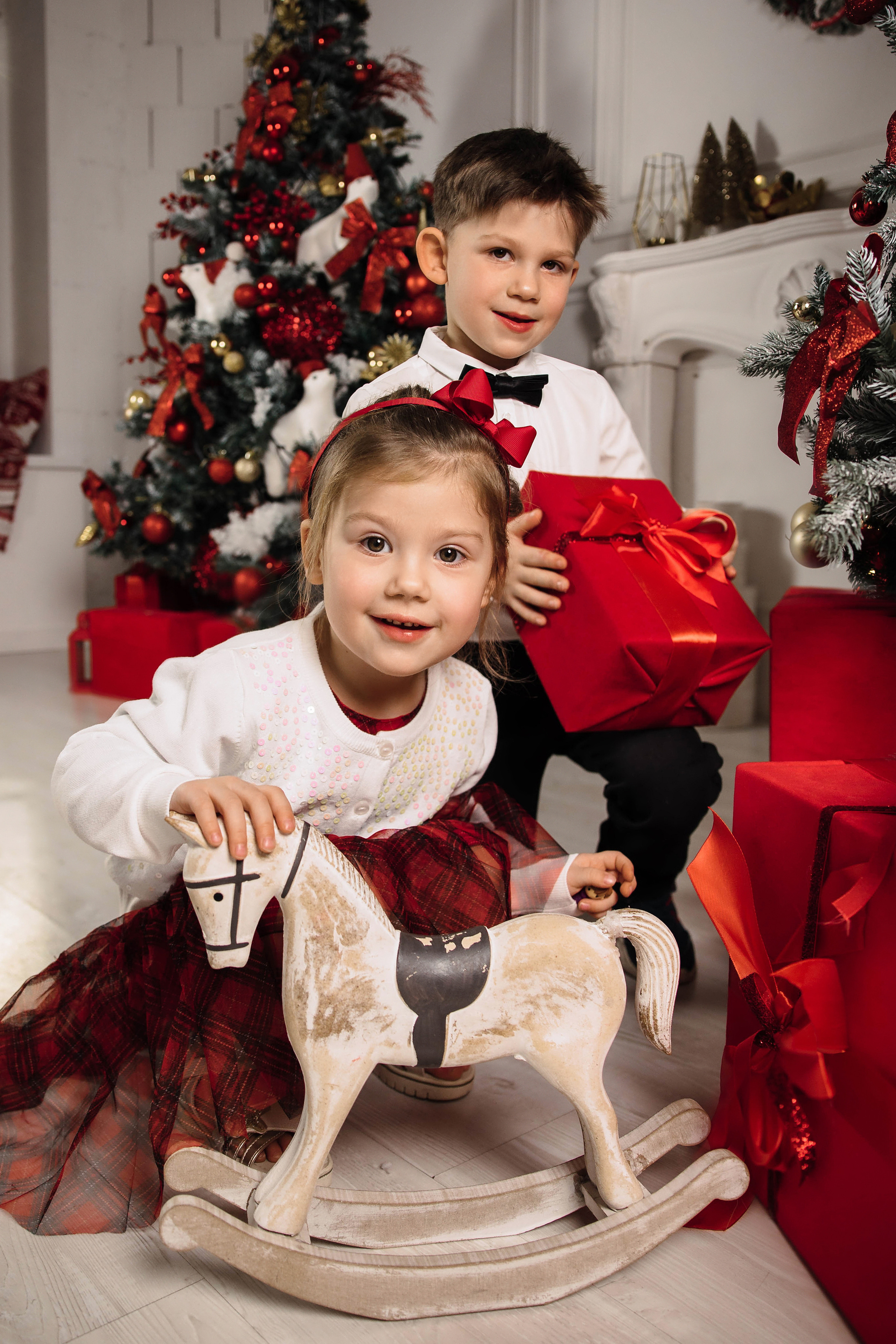 Новогодняя семейная съемка в фотостудии. Контент фотограф в Москве и области Елена Кулакова