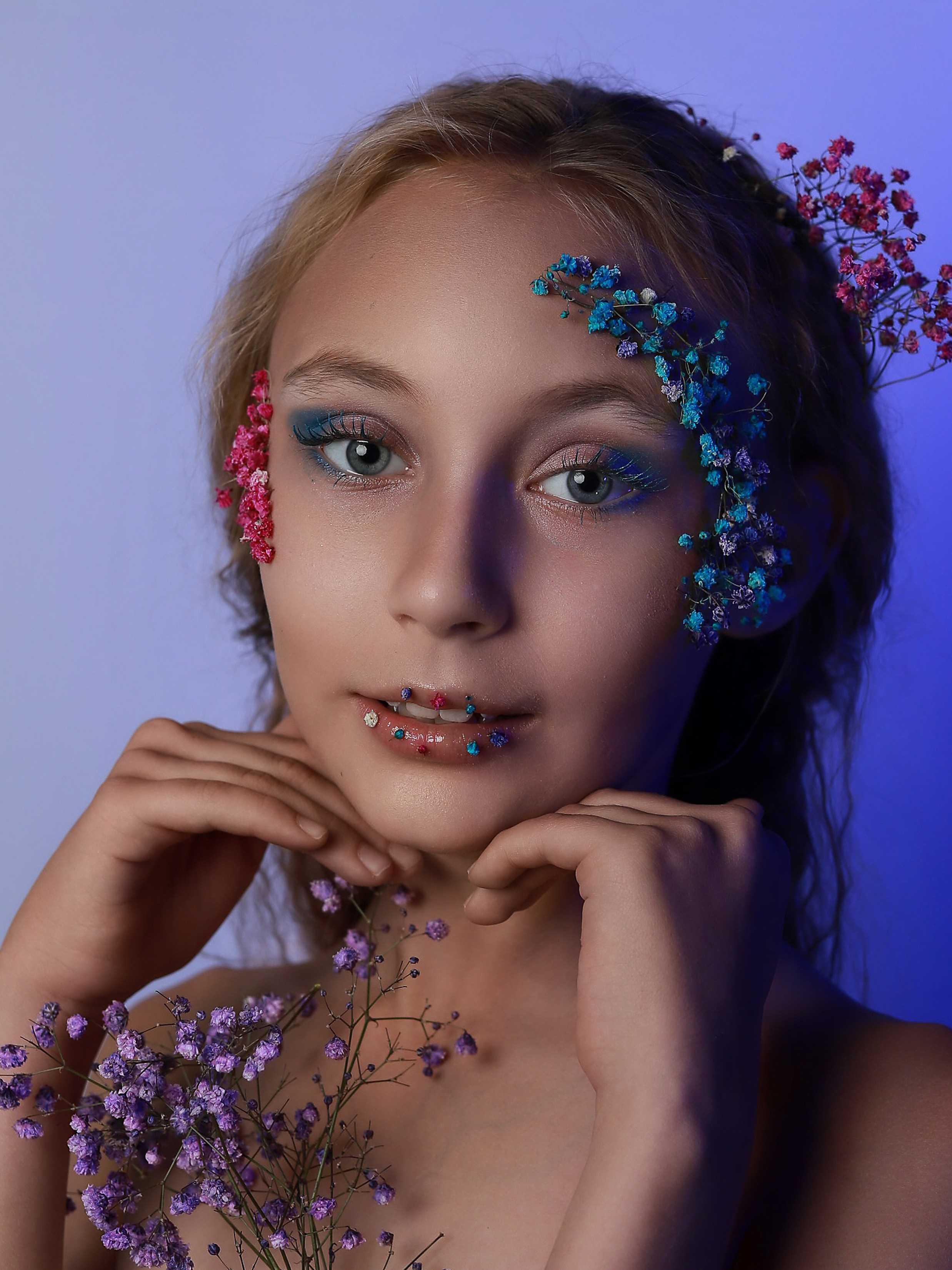 Портреты с цветами. Фотограф Юлия Мальцева