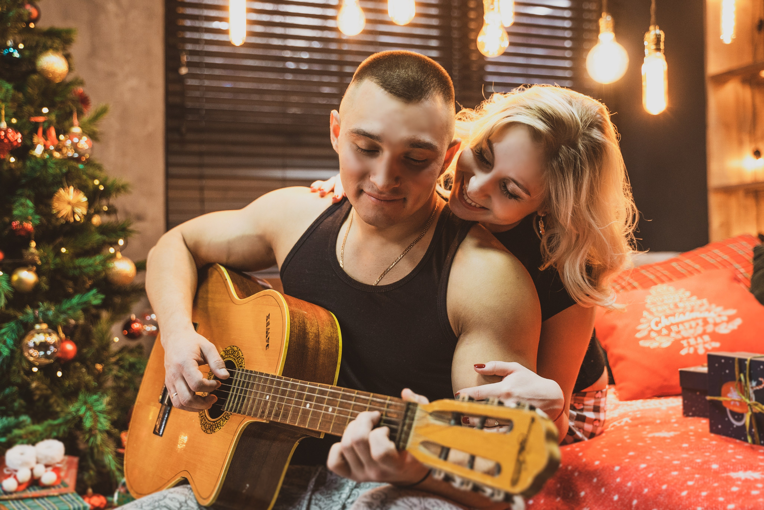 Новогодняя фотосессия беременности в студии. Анна и Кирилл. Свадебный и репортажный фотограф в Уфе| Осетрова Ольга