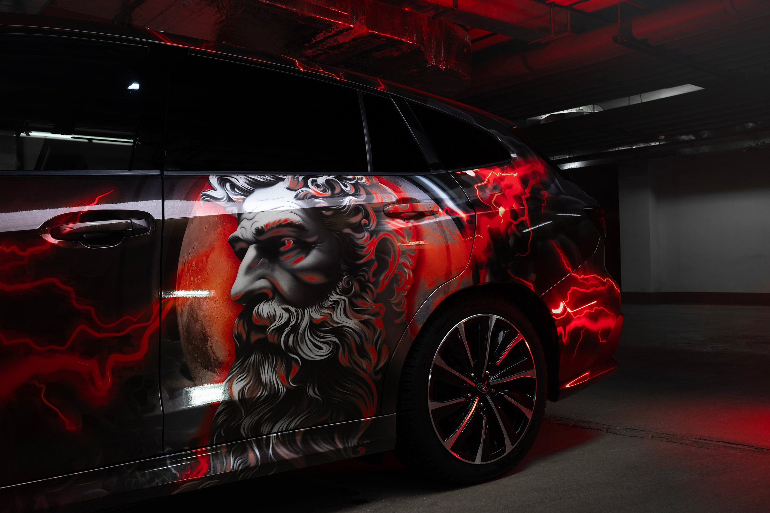 Винилография на Subaru Levorg STI. Студия дизайна и оклейки авто Barmaley Design